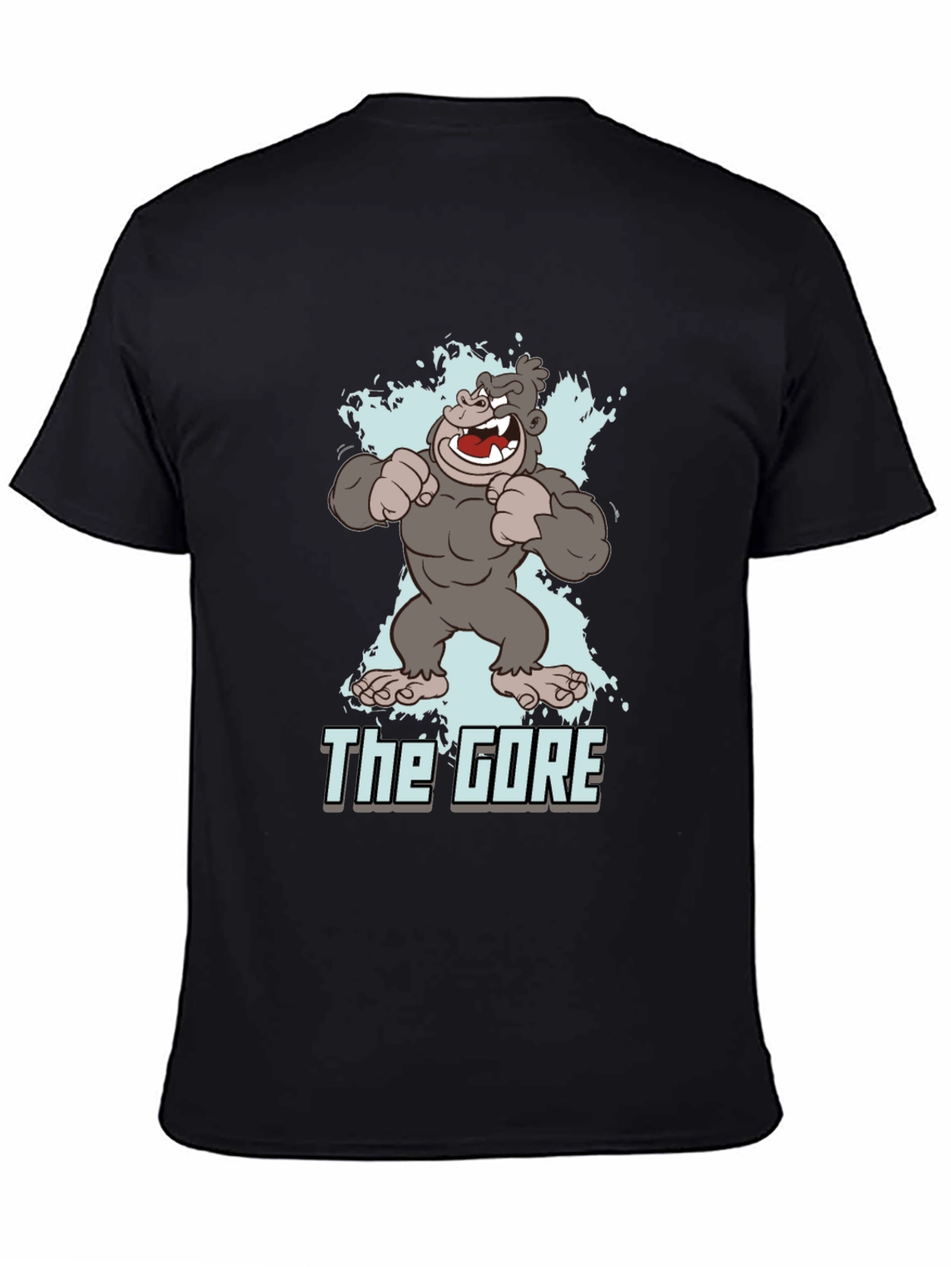 The Gore Cartoon Gorilla Graphic Black T-Shirt
