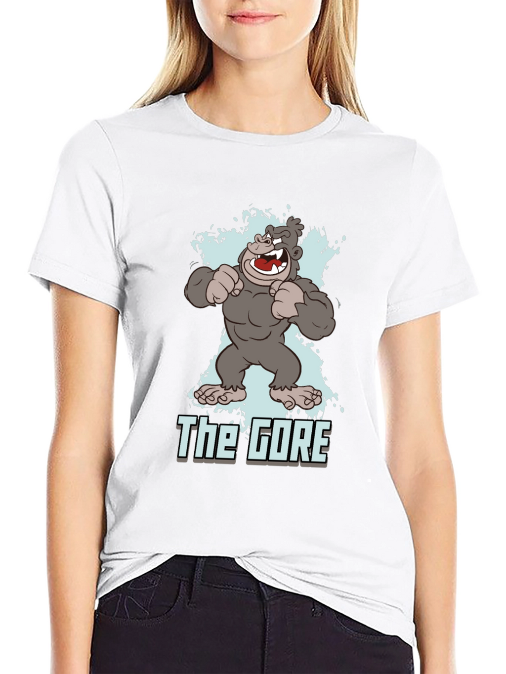 The Gore Cartoon Gorilla Graphic Black T-Shirt