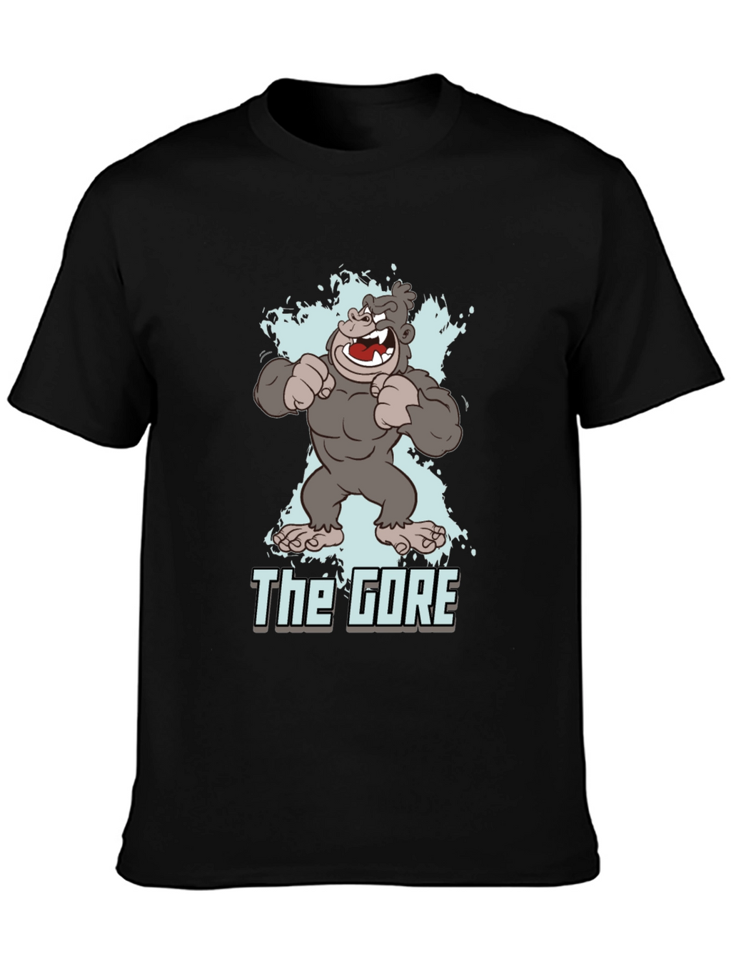 The Gore Cartoon Gorilla Graphic Black T-Shirt