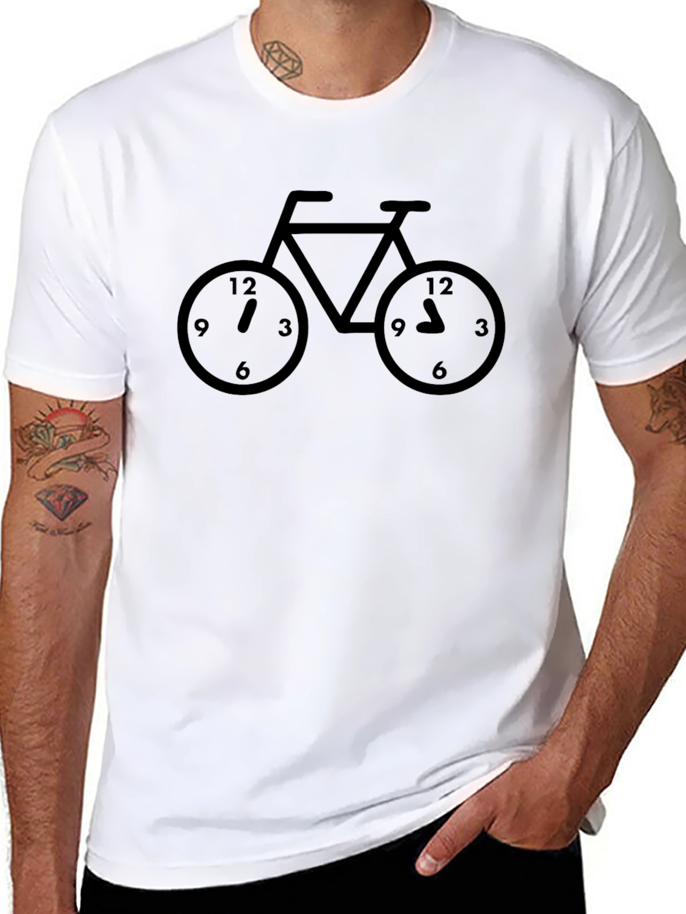 Time to Ride - Bicycle Clock Graphic Tee