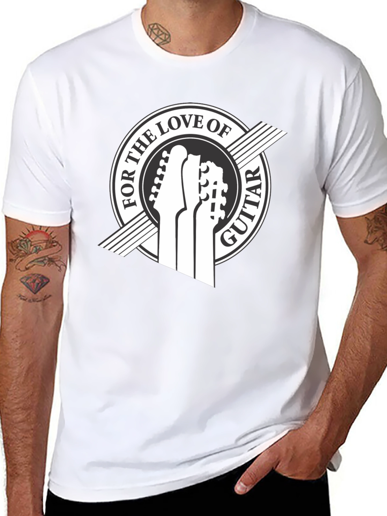 For the Love of Guitar Black T-Shirt