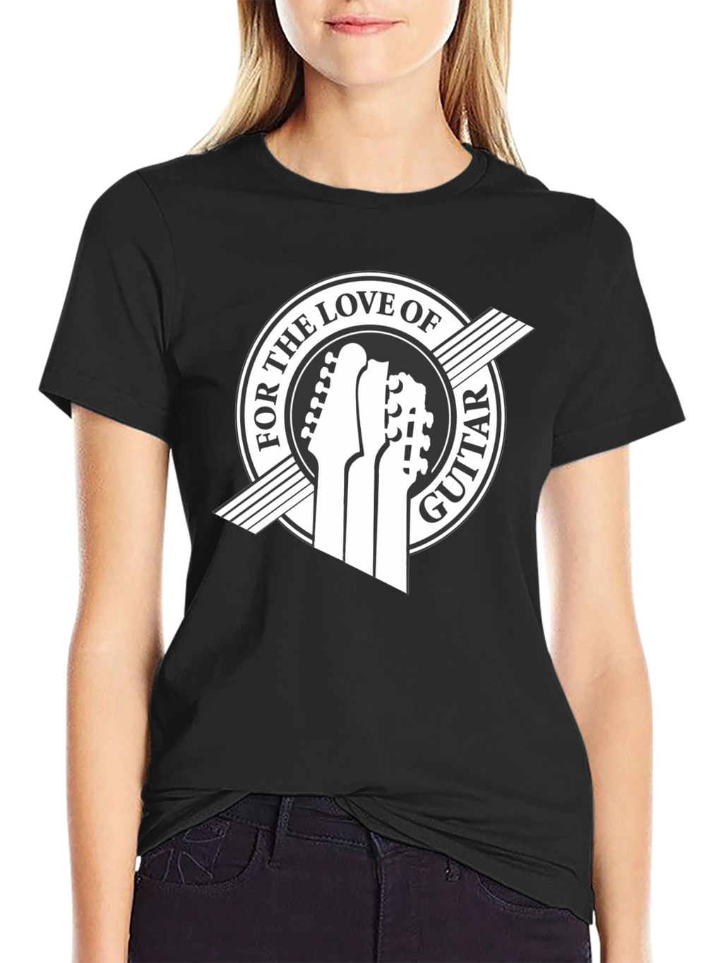 For the Love of Guitar Black T-Shirt