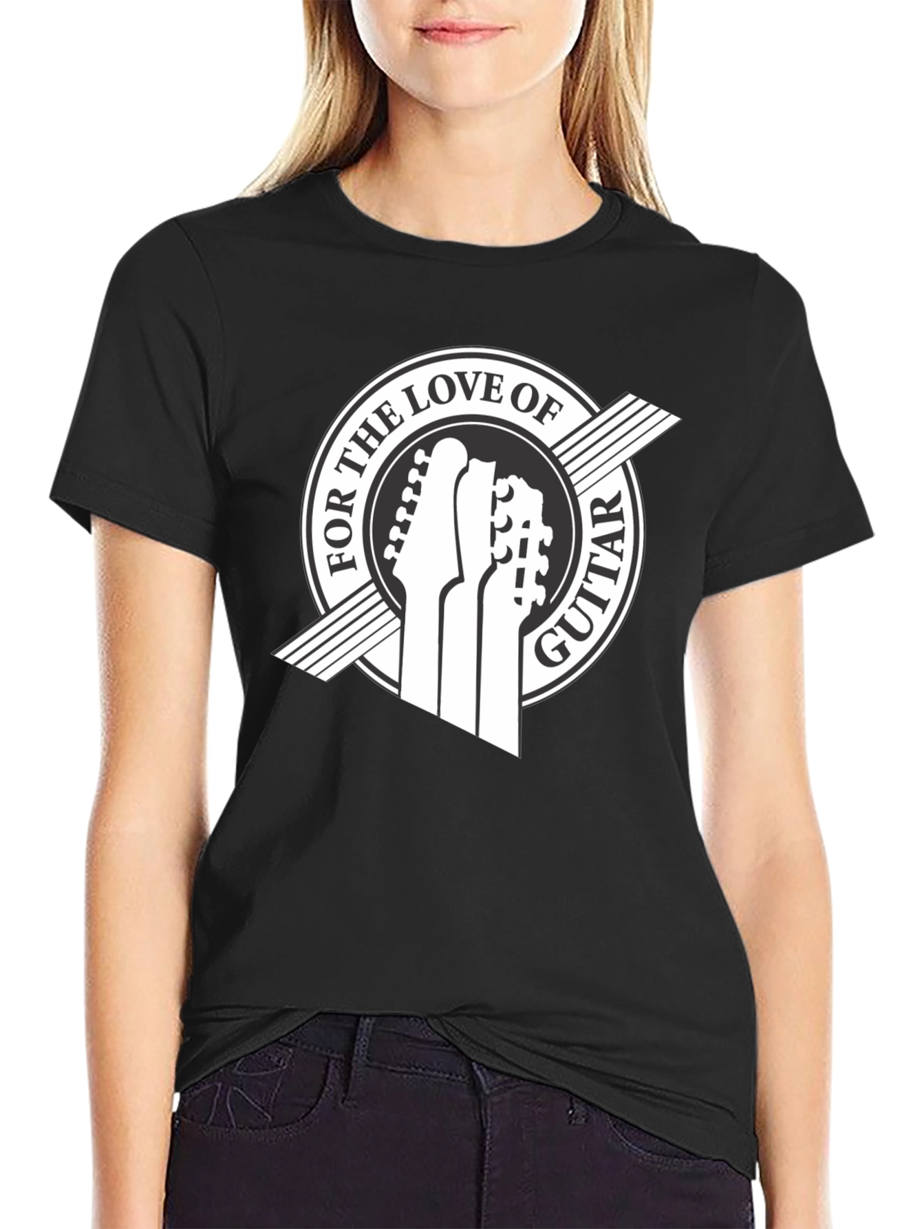 For the Love of Guitar Black T-Shirt