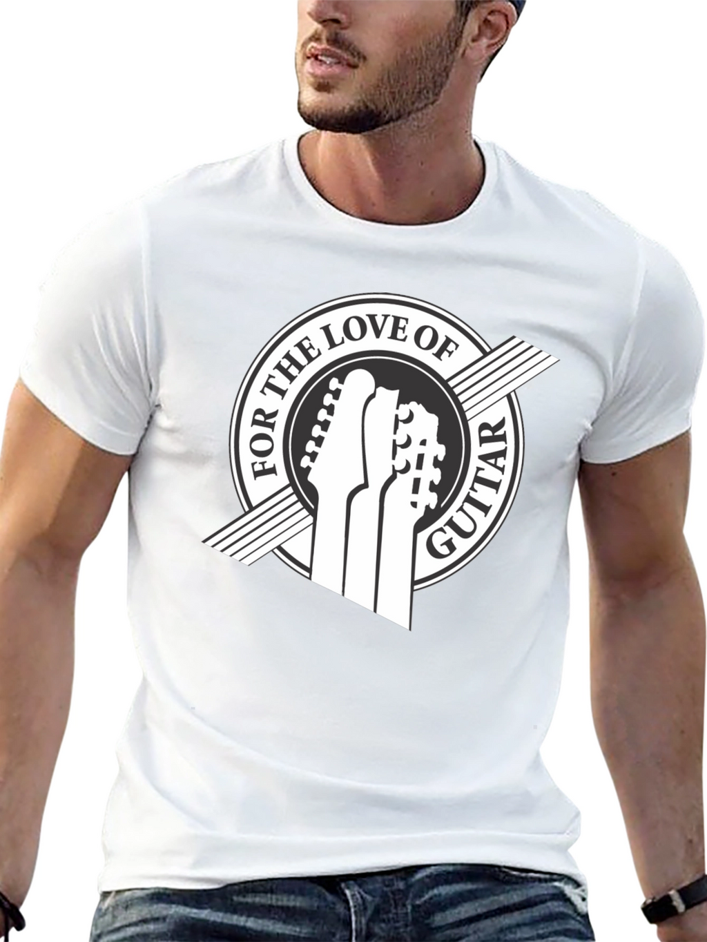 For the Love of Guitar Black T-Shirt