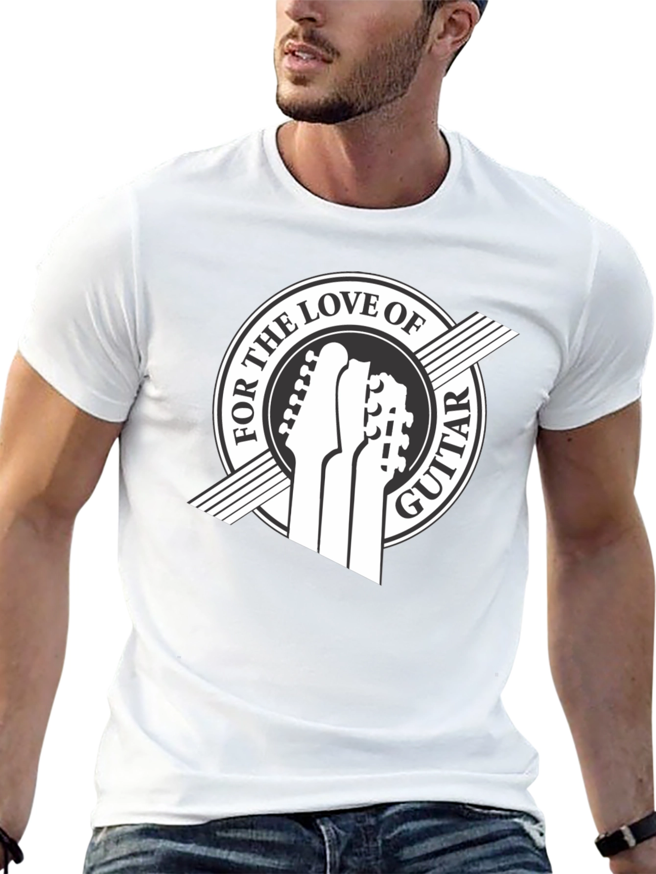 For the Love of Guitar Black T-Shirt