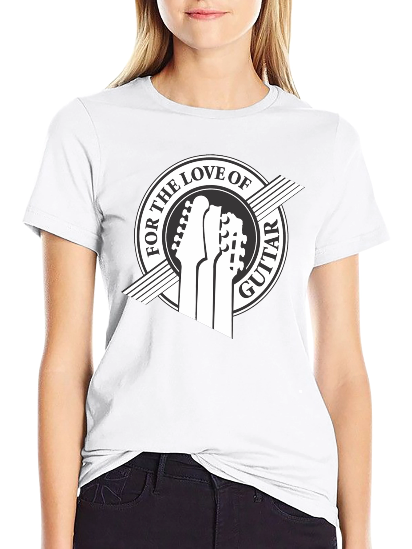 For the Love of Guitar Black T-Shirt