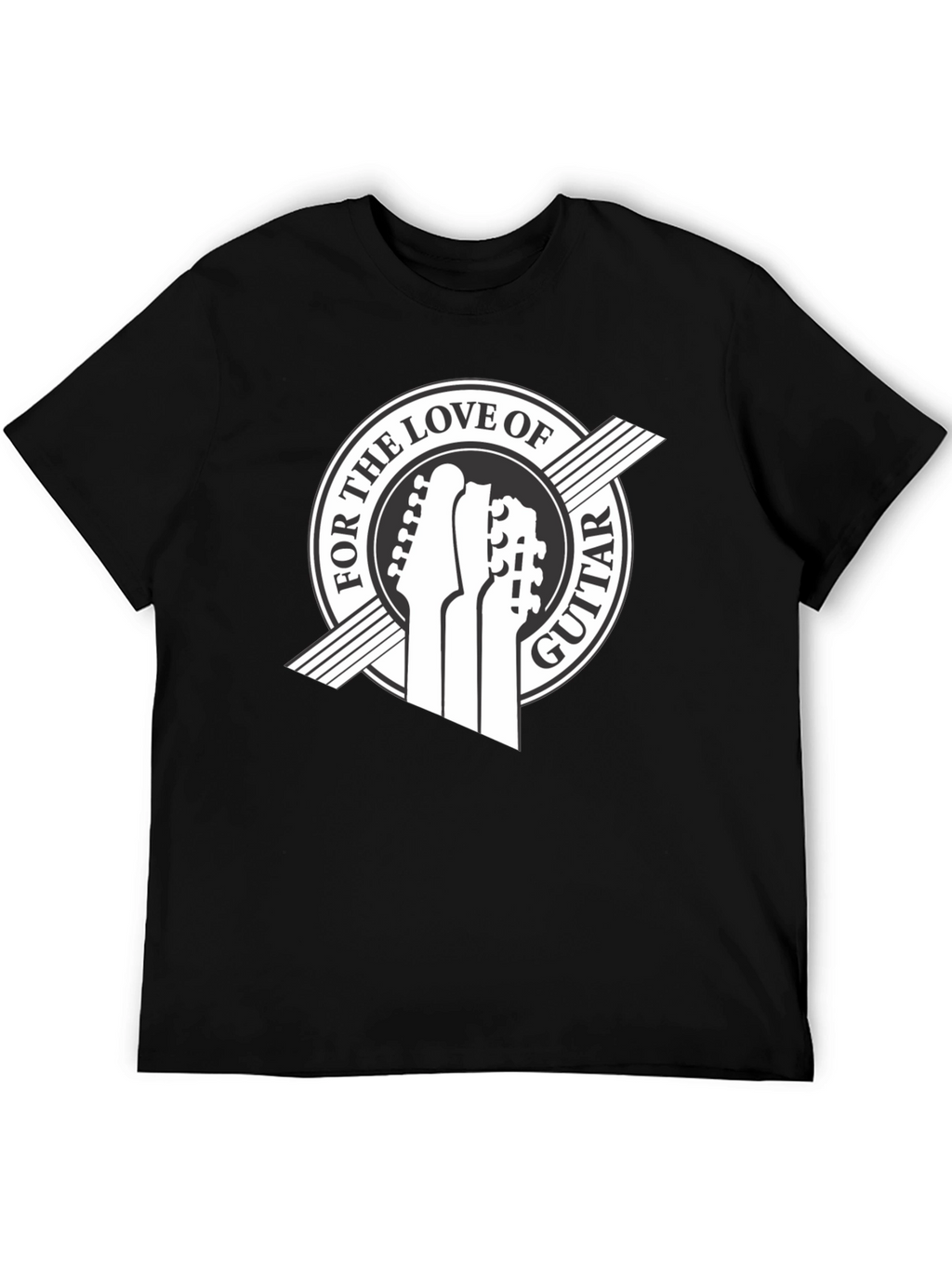 For the Love of Guitar Black T-Shirt