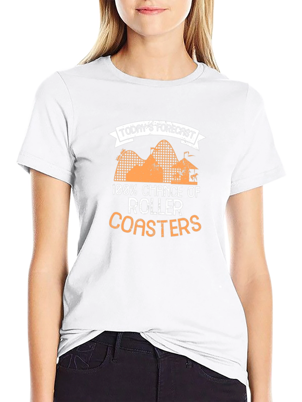 Roller Coaster Forecast Black Graphic Tee