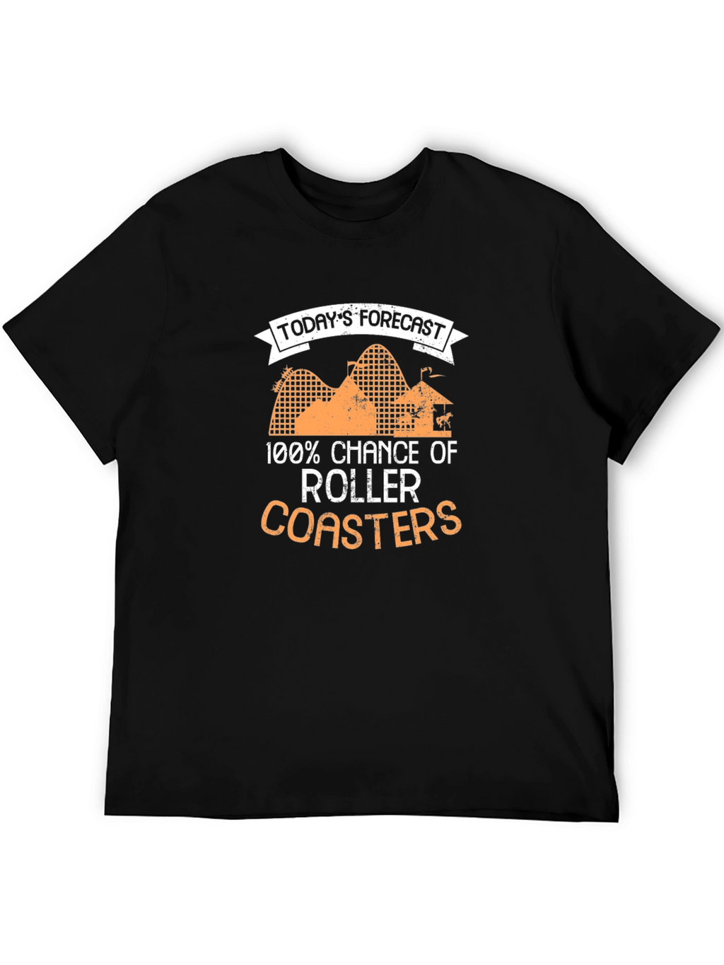 Roller Coaster Forecast Black Graphic Tee