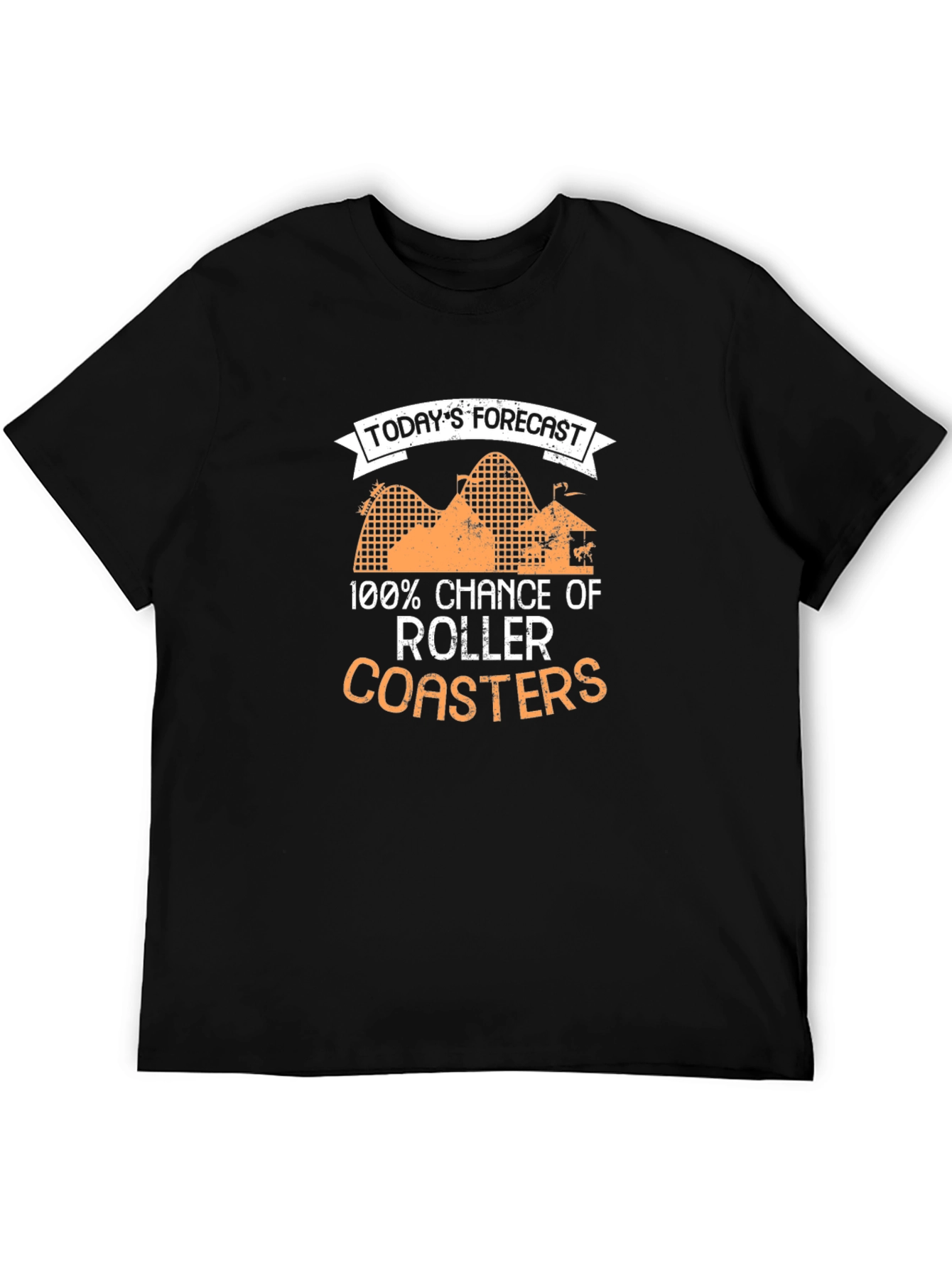 Roller Coaster Forecast Black Graphic Tee