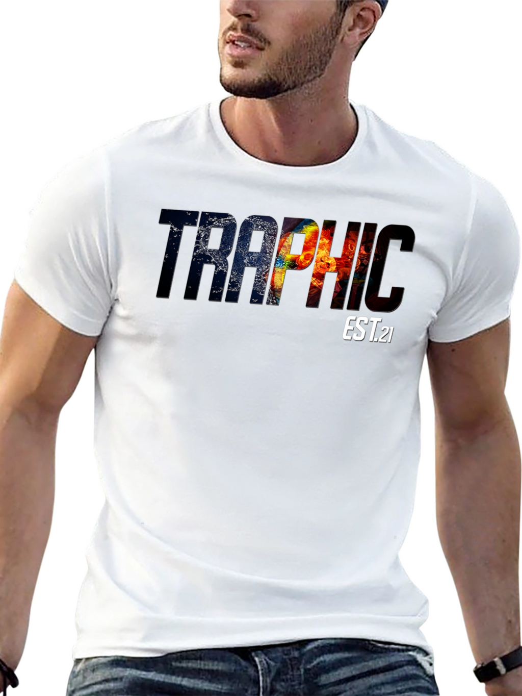 Traphic EST.21 Graphic Tee - Black