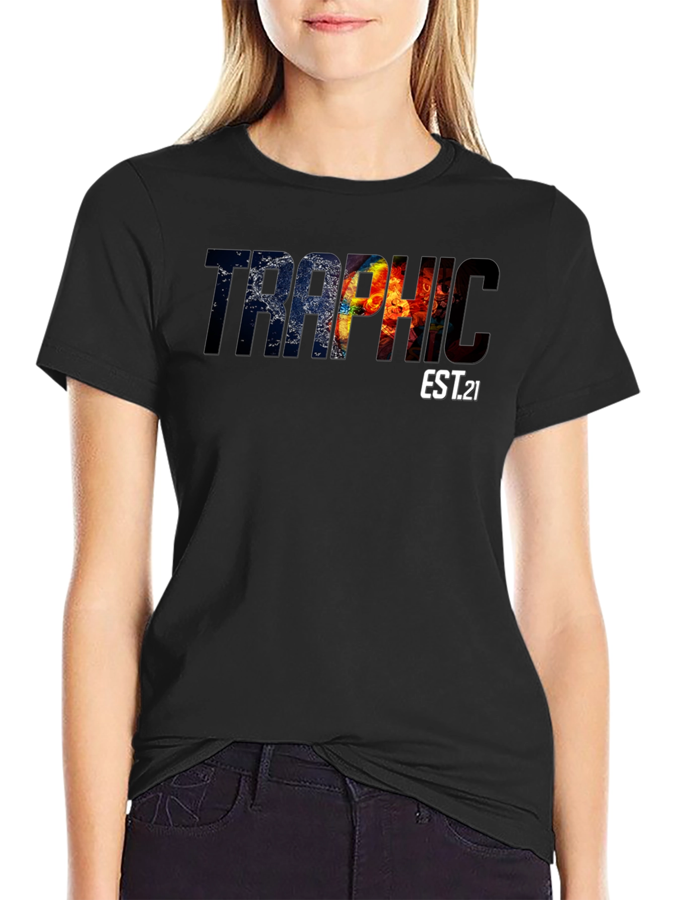 Traphic EST.21 Graphic Tee - Black