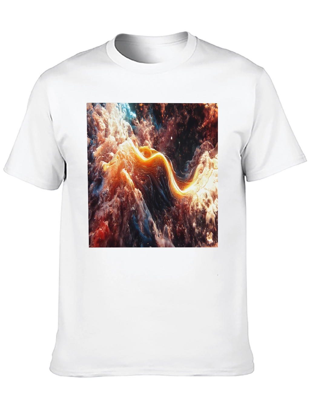 Abstract Nebula Graphic Black T-Shirt