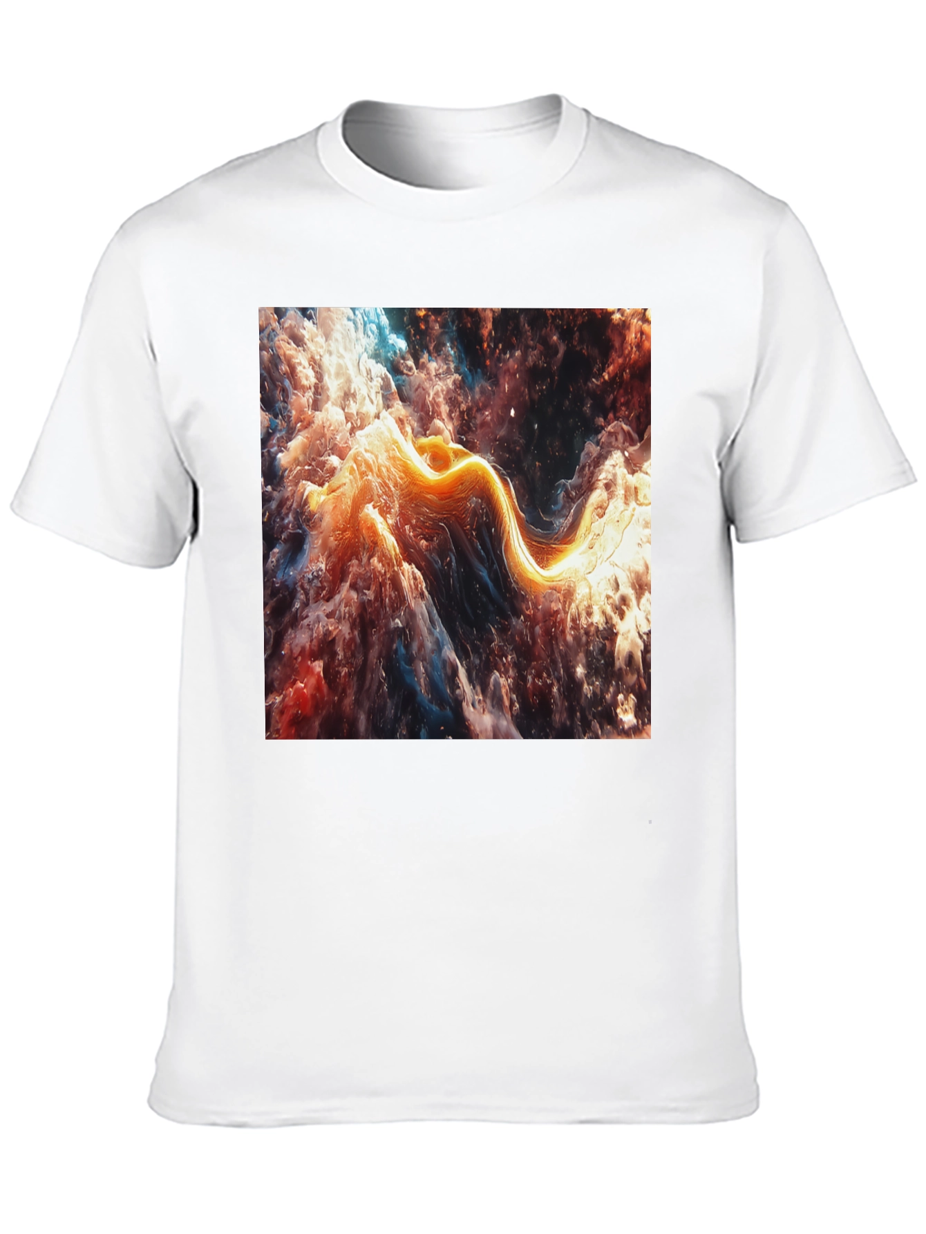 Abstract Nebula Graphic Black T-Shirt