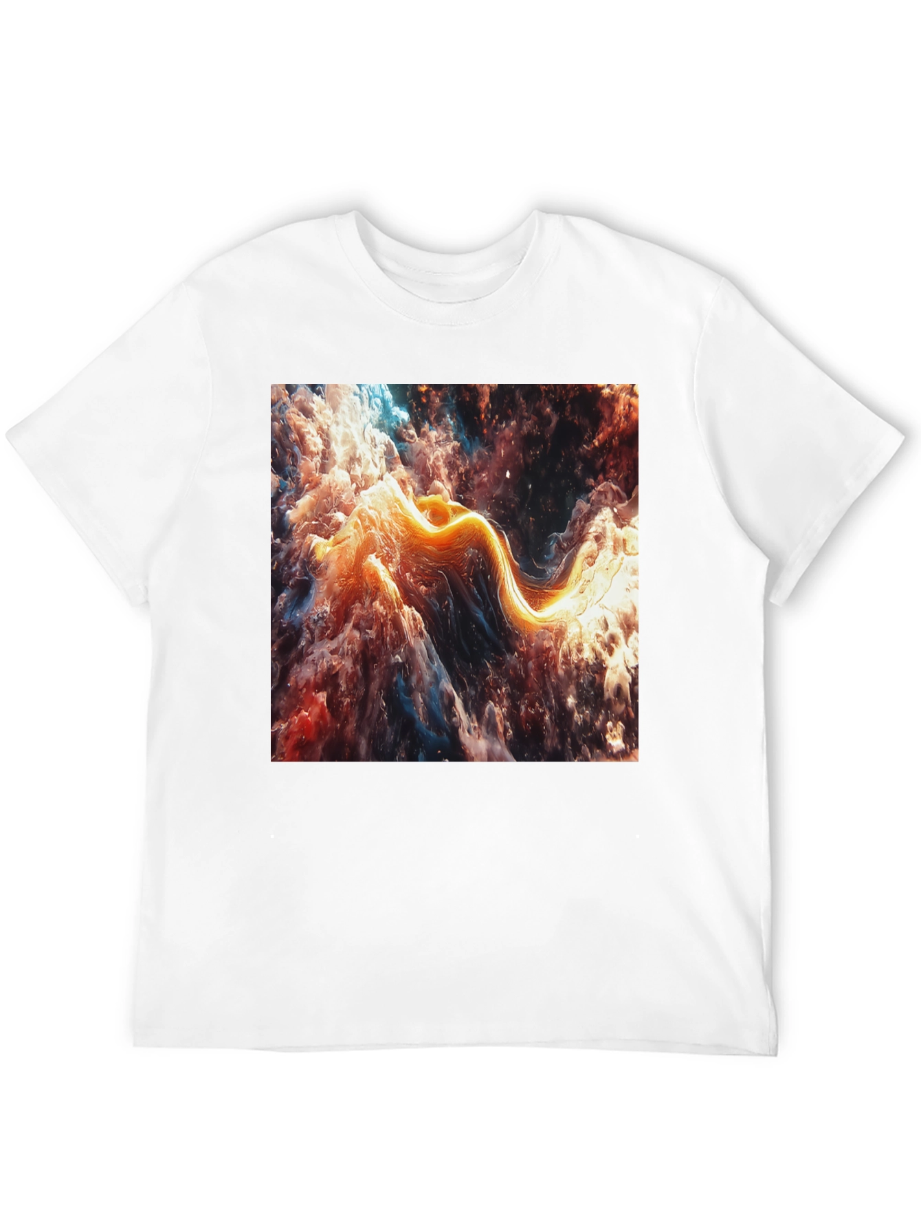 Abstract Nebula Graphic Black T-Shirt