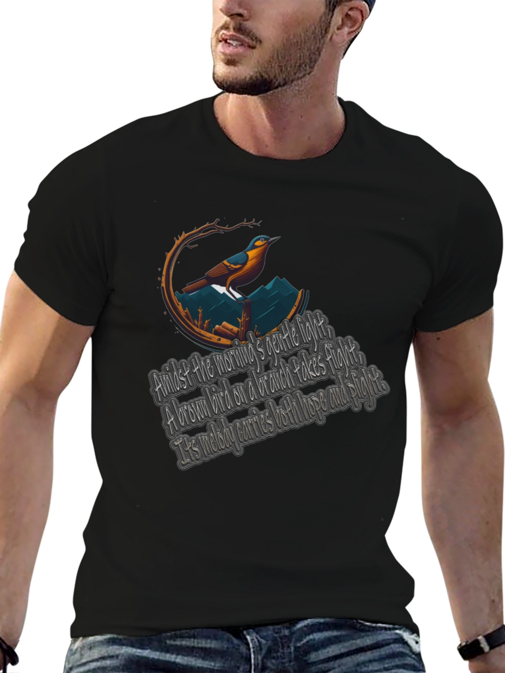 Bird & Poem Graphic Tee