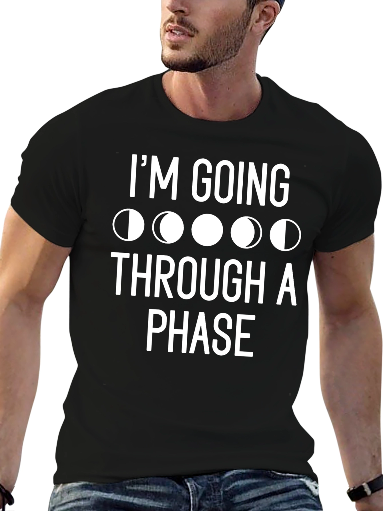 Im Going Through a Phase Black Graphic T-Shirt