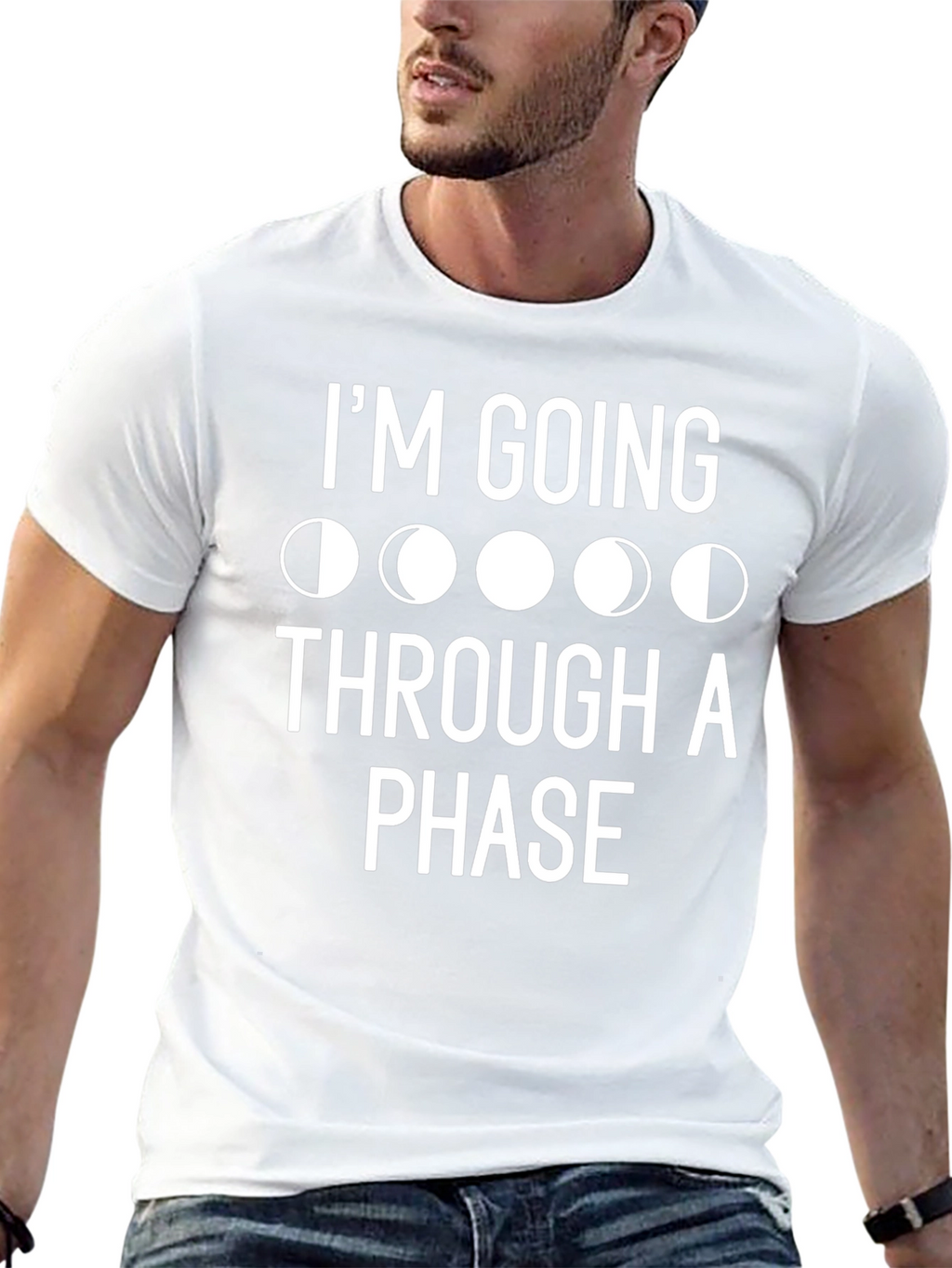 Im Going Through a Phase Black Graphic T-Shirt