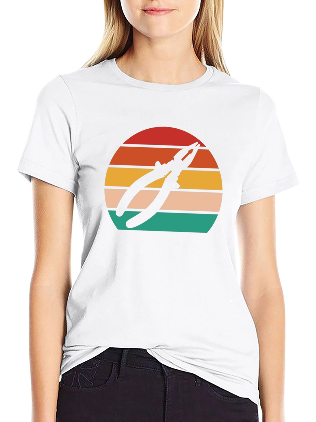 Pliers Sunset Graphic T-Shirt - Black Cotton Tee