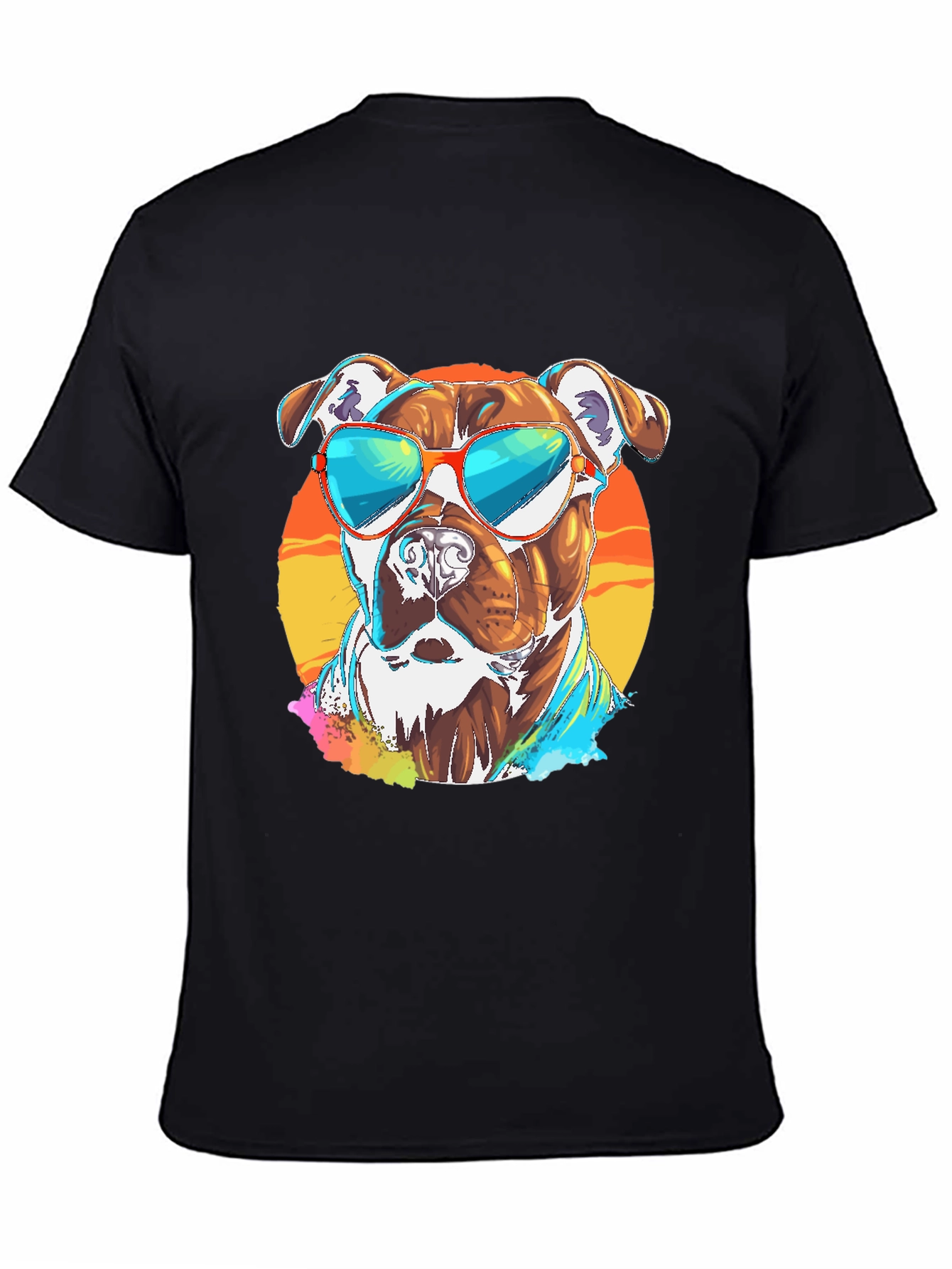 Cool Dog Graphic T-Shirt - Mens Black Tee