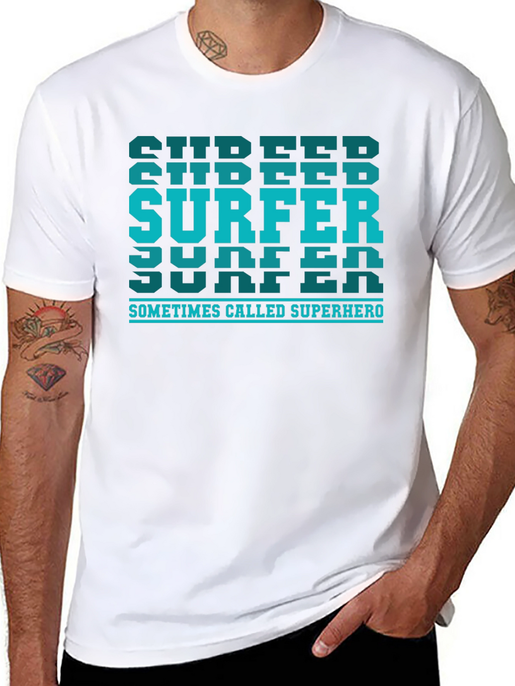 Surfer Superhero Graphic Tee