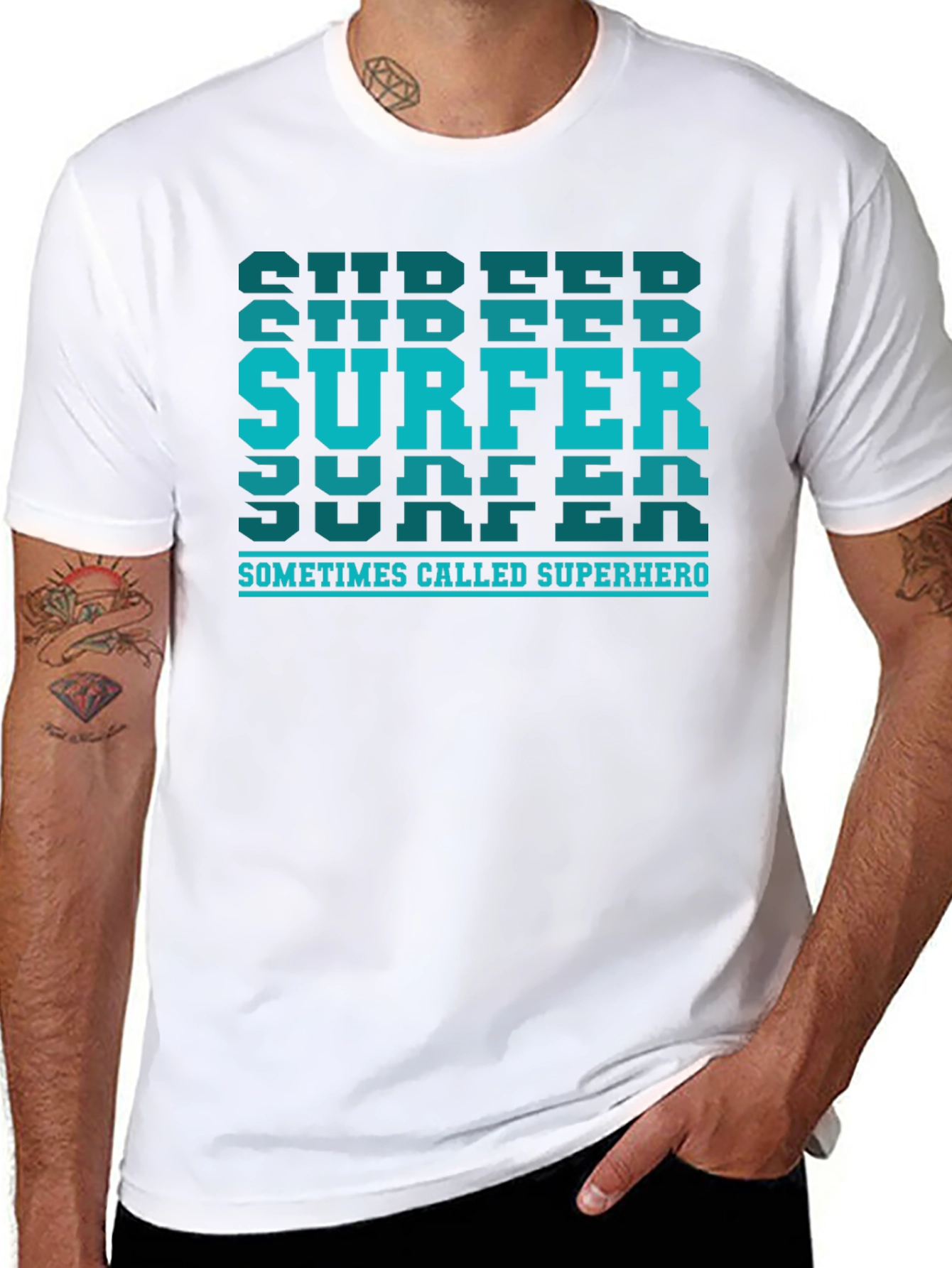 Surfer Superhero Graphic Tee