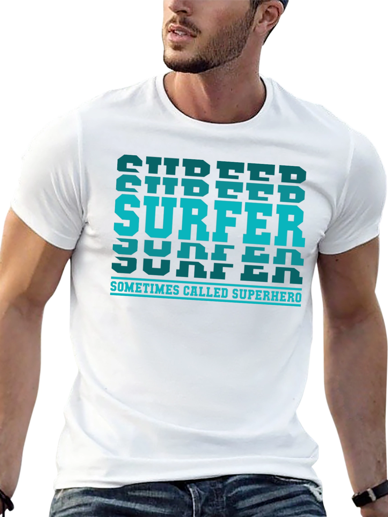 Surfer Superhero Graphic Tee