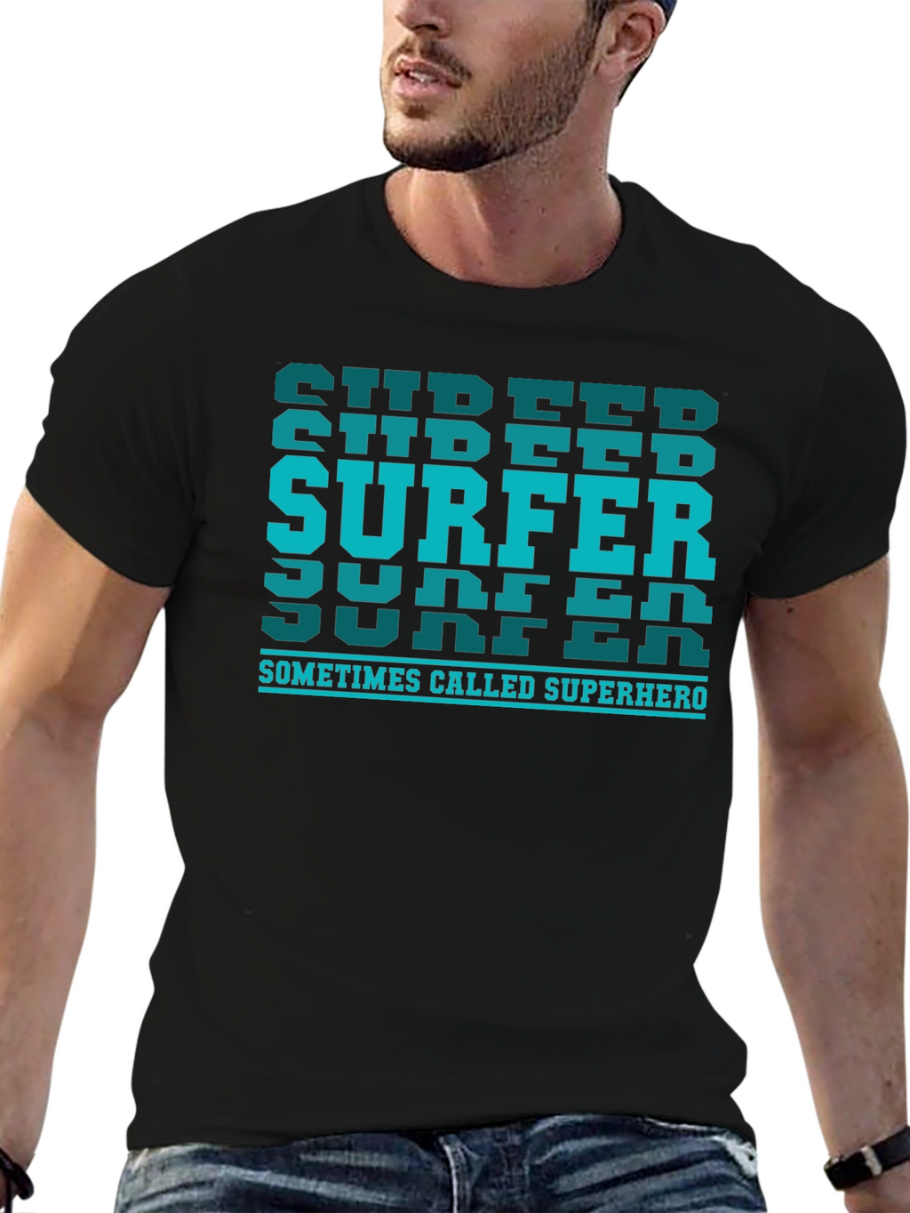 Surfer Superhero Graphic Tee