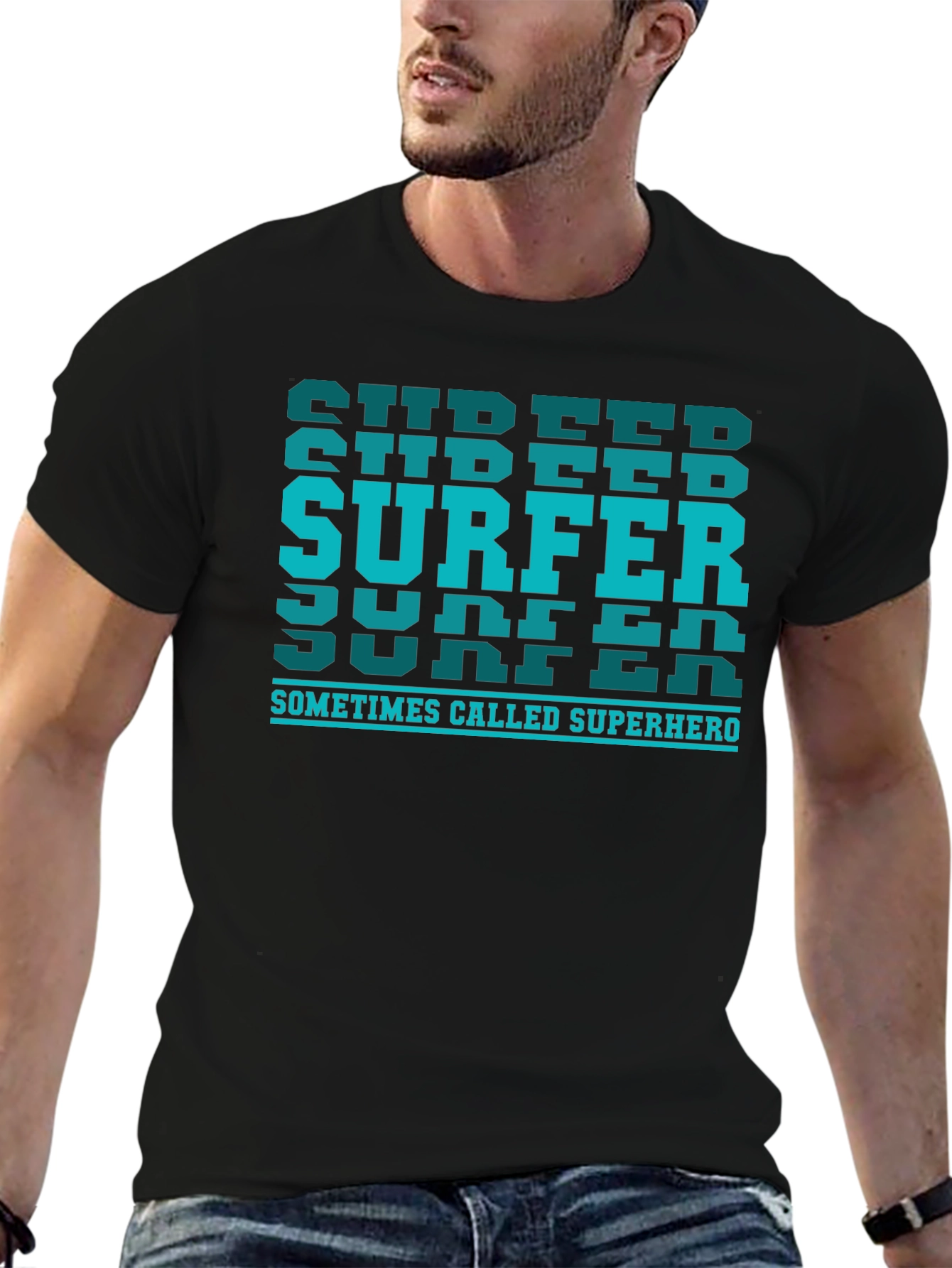 Surfer Superhero Graphic Tee