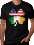 Irish American Pride T-Shirt Shamrock Clover