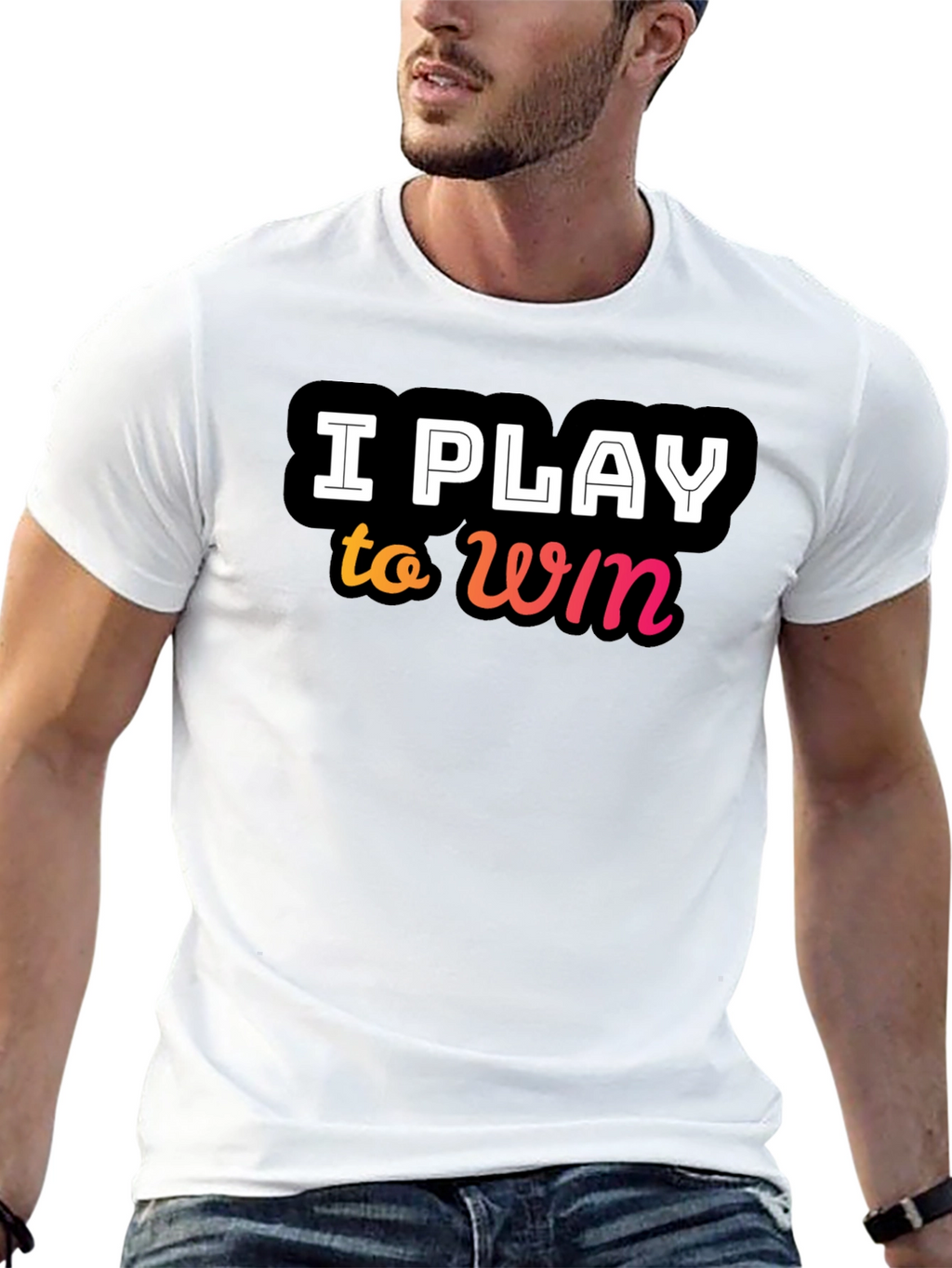 I Play to Win Black T-Shirt