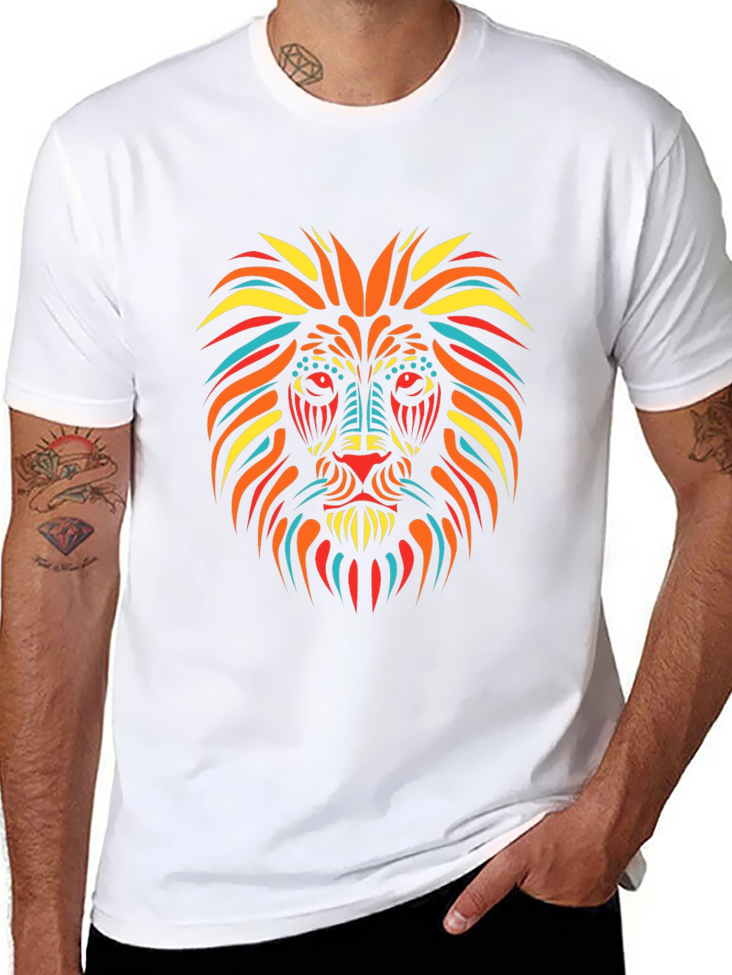 Lion Graphic Tee - Mens Black T-Shirt