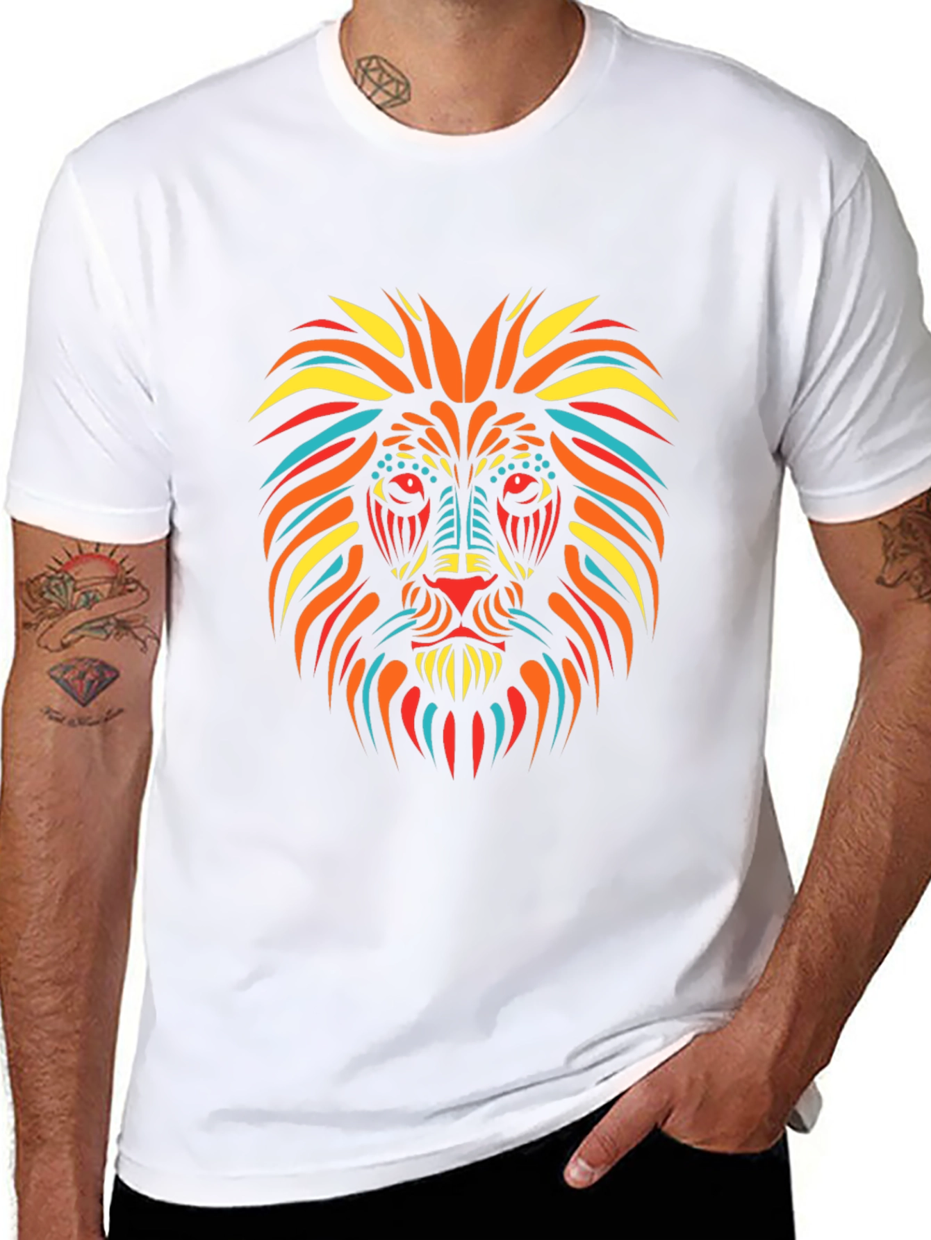 Lion Graphic Tee - Mens Black T-Shirt