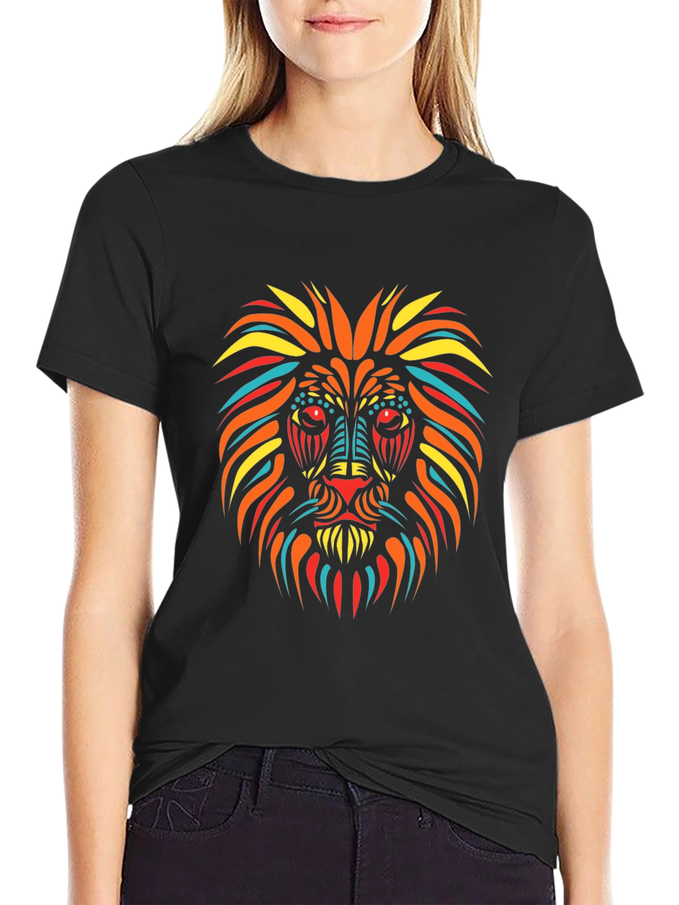 Lion Graphic Tee - Mens Black T-Shirt
