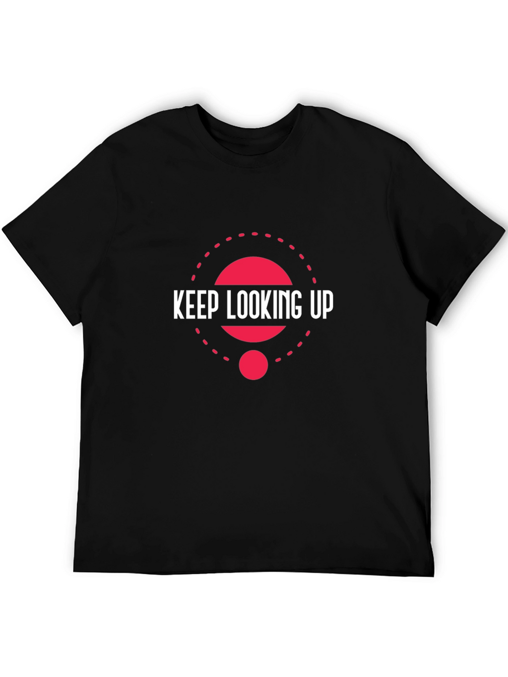 Keep Looking Up Black Graphic T-Shirt