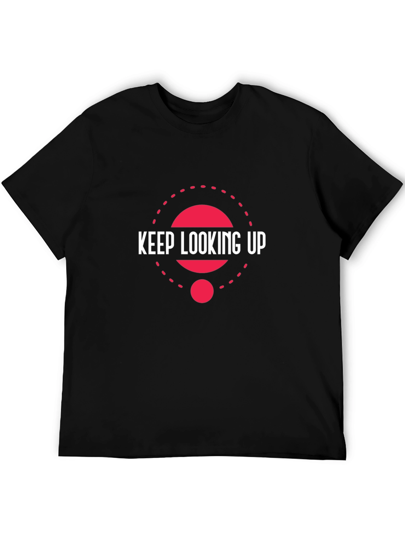Keep Looking Up Black Graphic T-Shirt