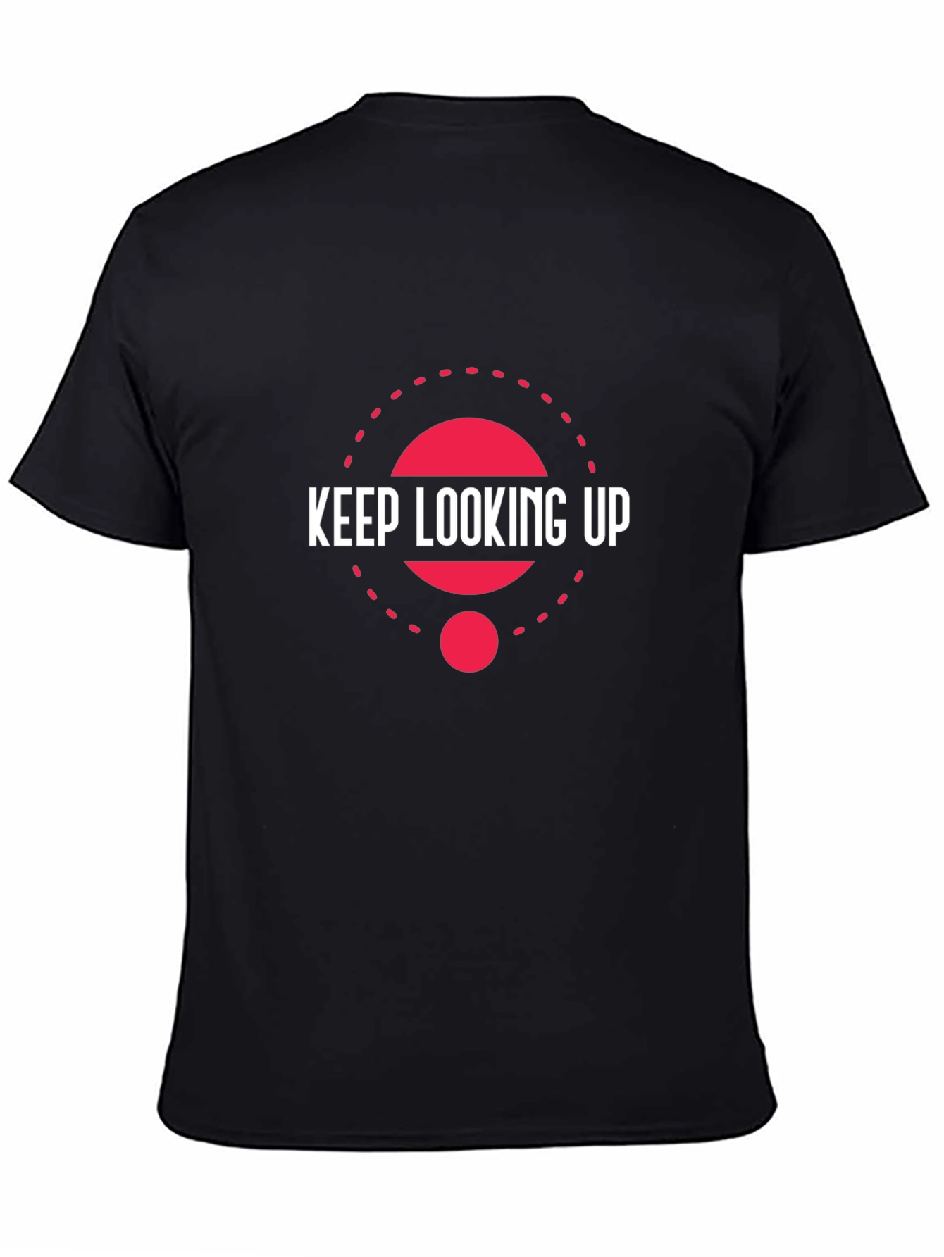 Keep Looking Up Black Graphic T-Shirt
