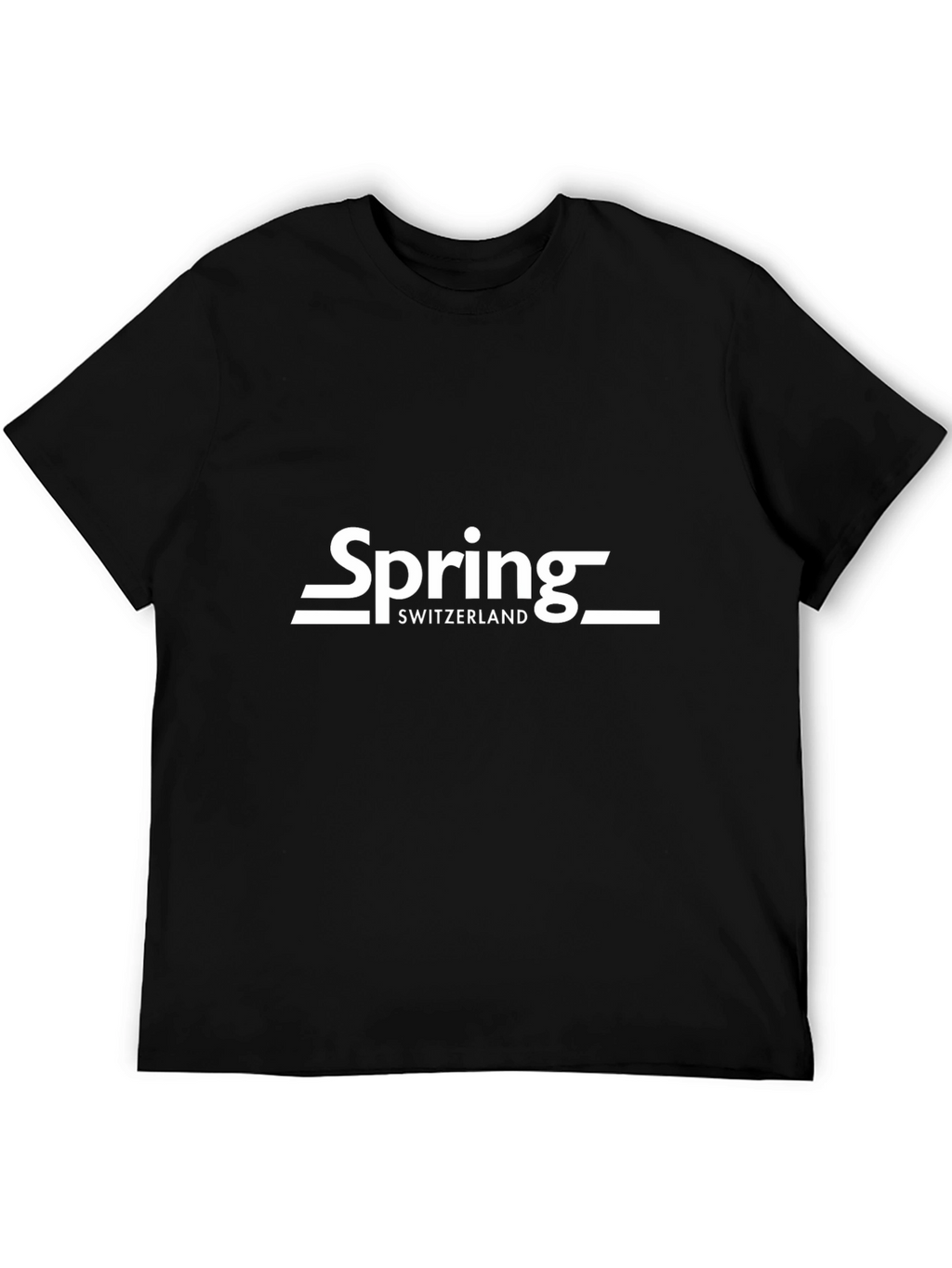 Spring Switzerland Black Graphic T-Shirt