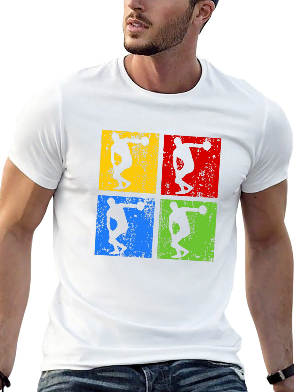 Retro Thrower Graphic Tee - Black