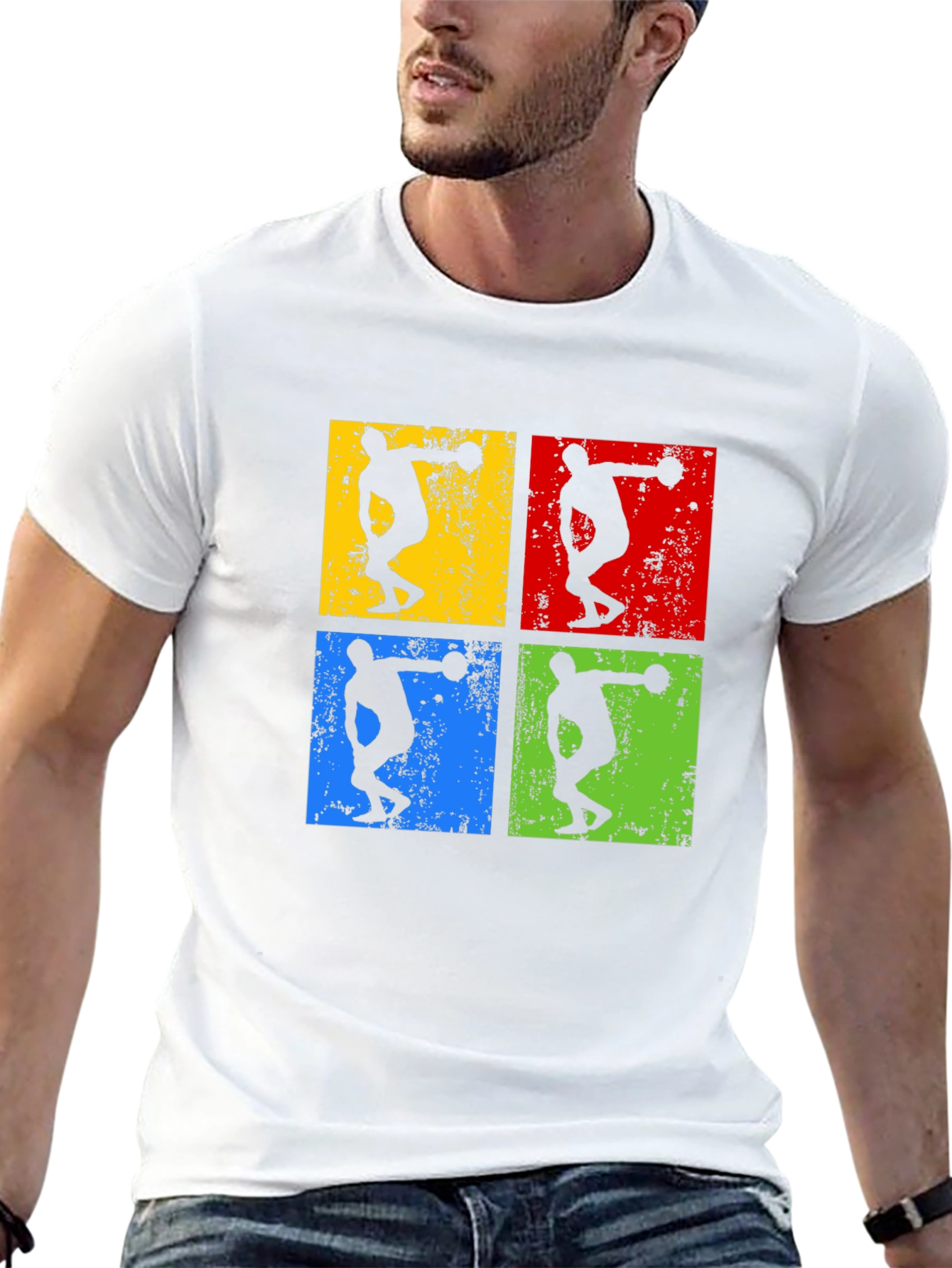 Retro Thrower Graphic Tee - Black