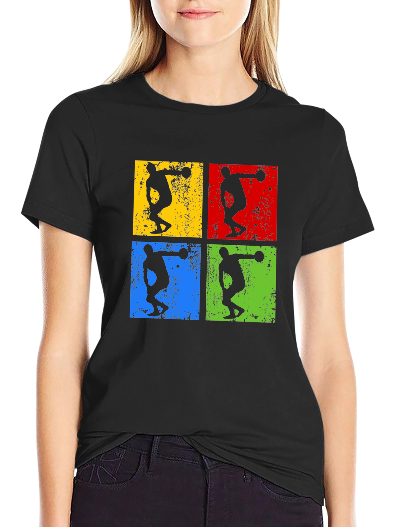 Retro Thrower Graphic Tee - Black