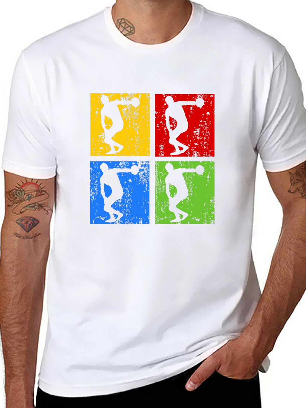 Retro Thrower Graphic Tee - Black