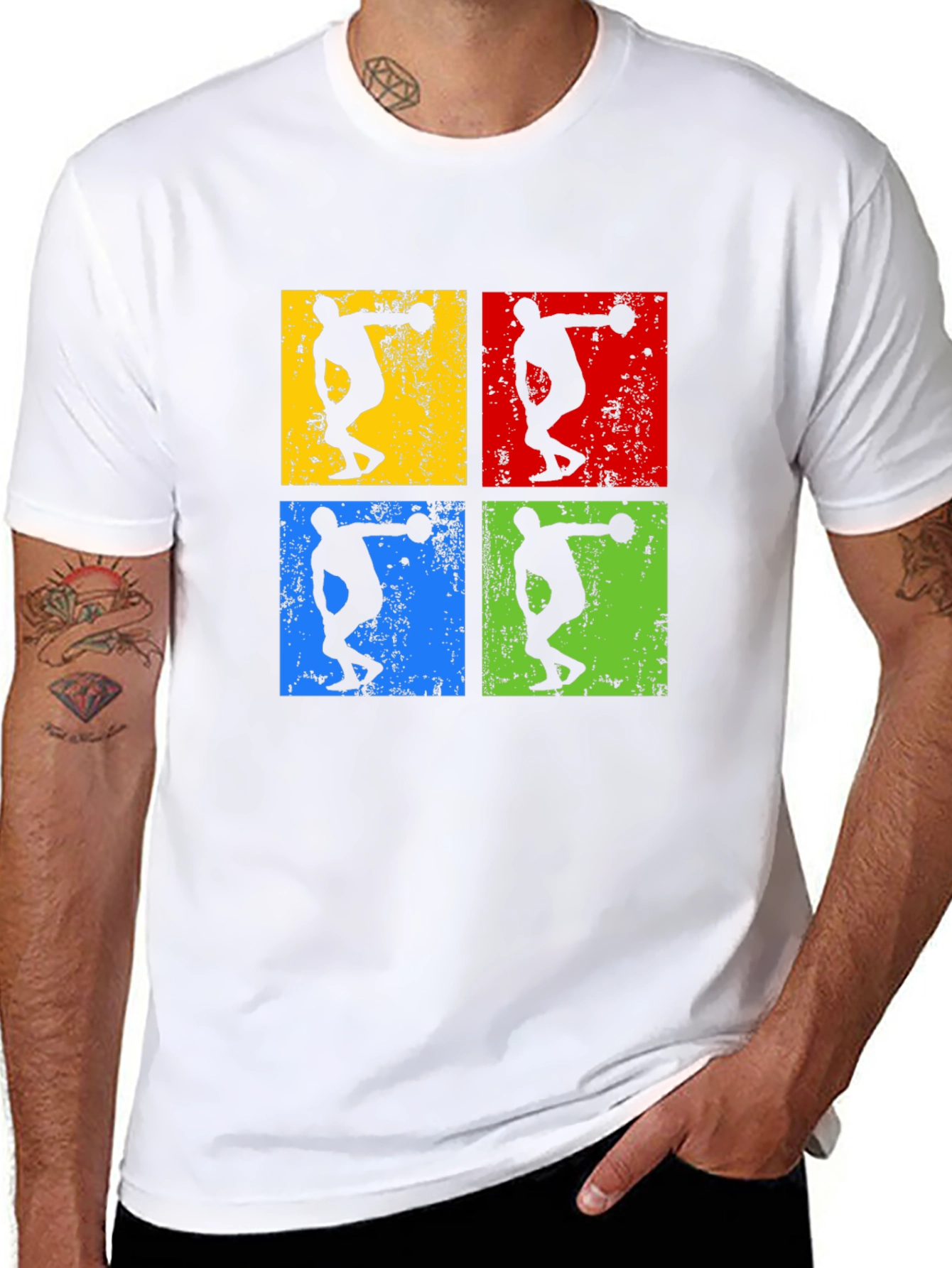 Retro Thrower Graphic Tee - Black
