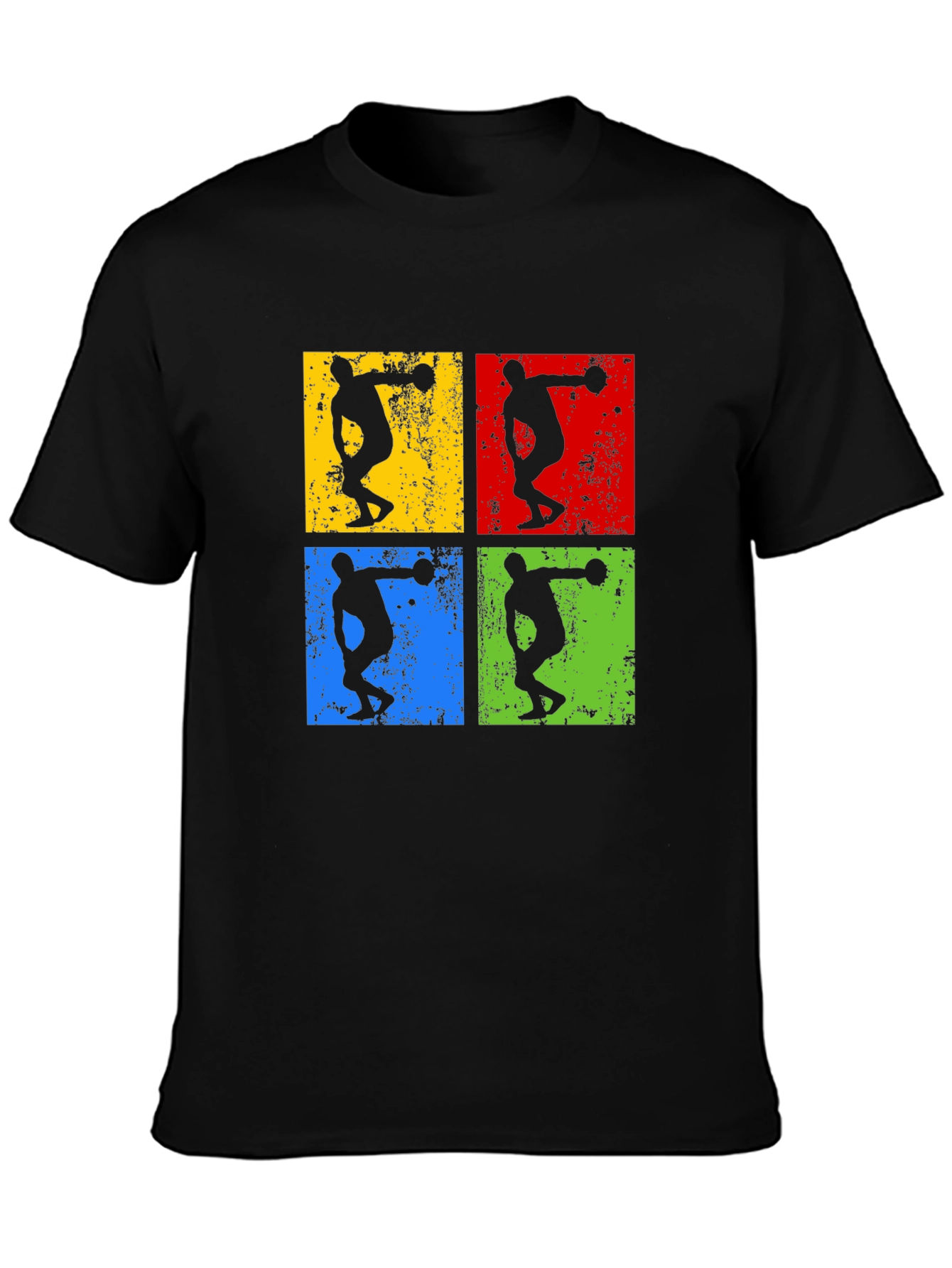 Retro Thrower Graphic Tee - Black