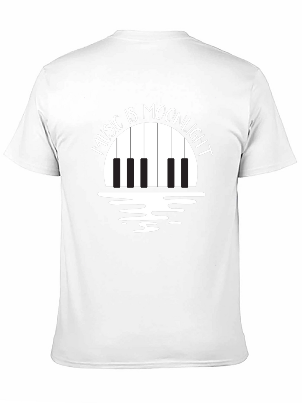 Music is Moonlight Piano Graphic T-Shirt
