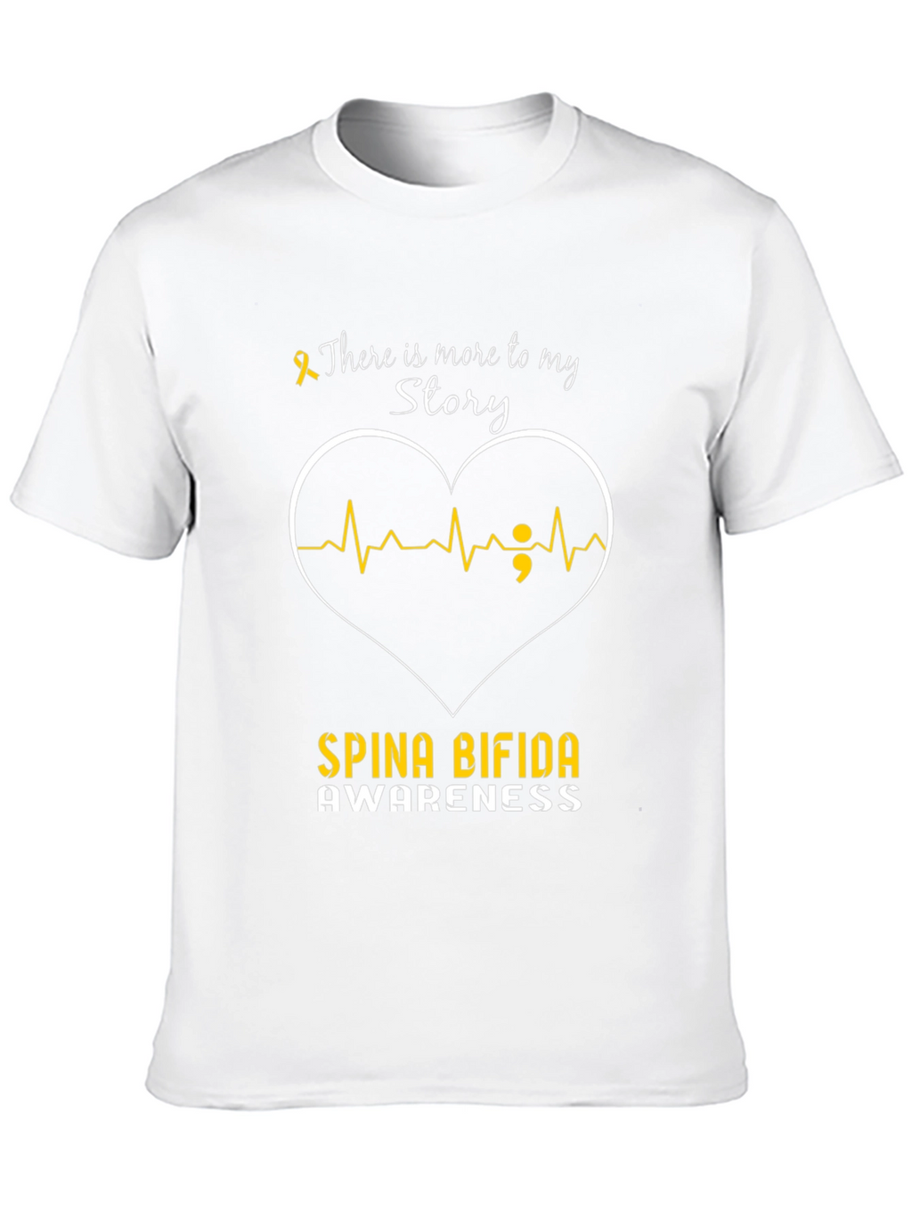 Spina Bifida Awareness Heartbeat T-Shirt