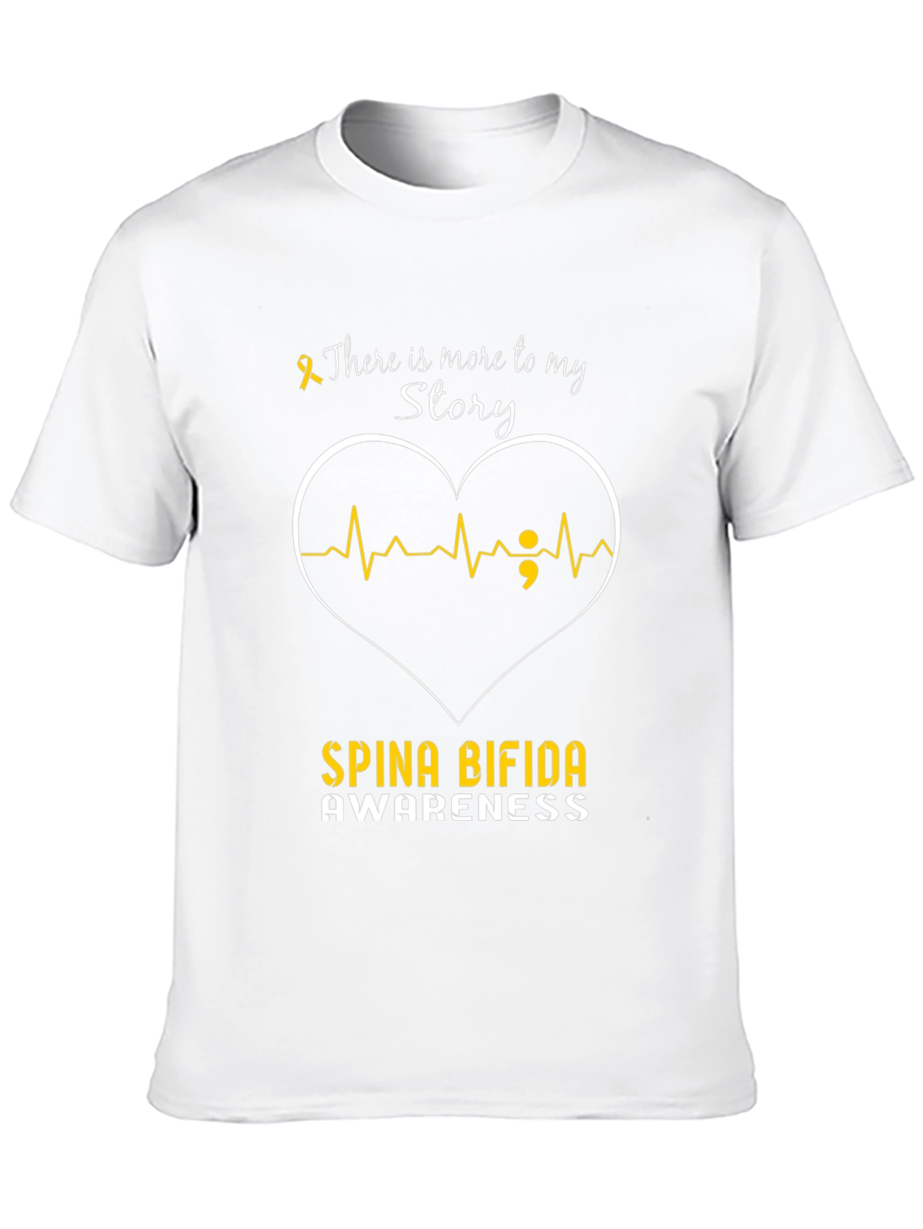 Spina Bifida Awareness Heartbeat T-Shirt