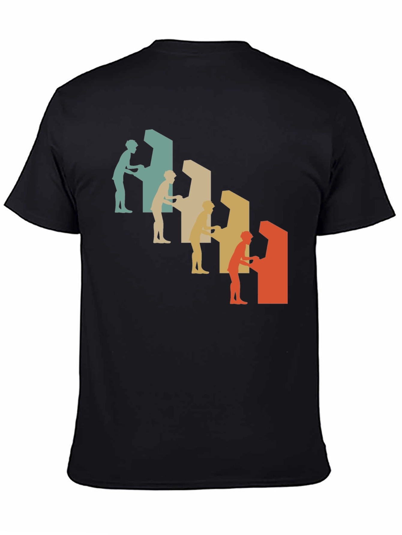 Retro Arcade Gamer Graphic Tee - Black