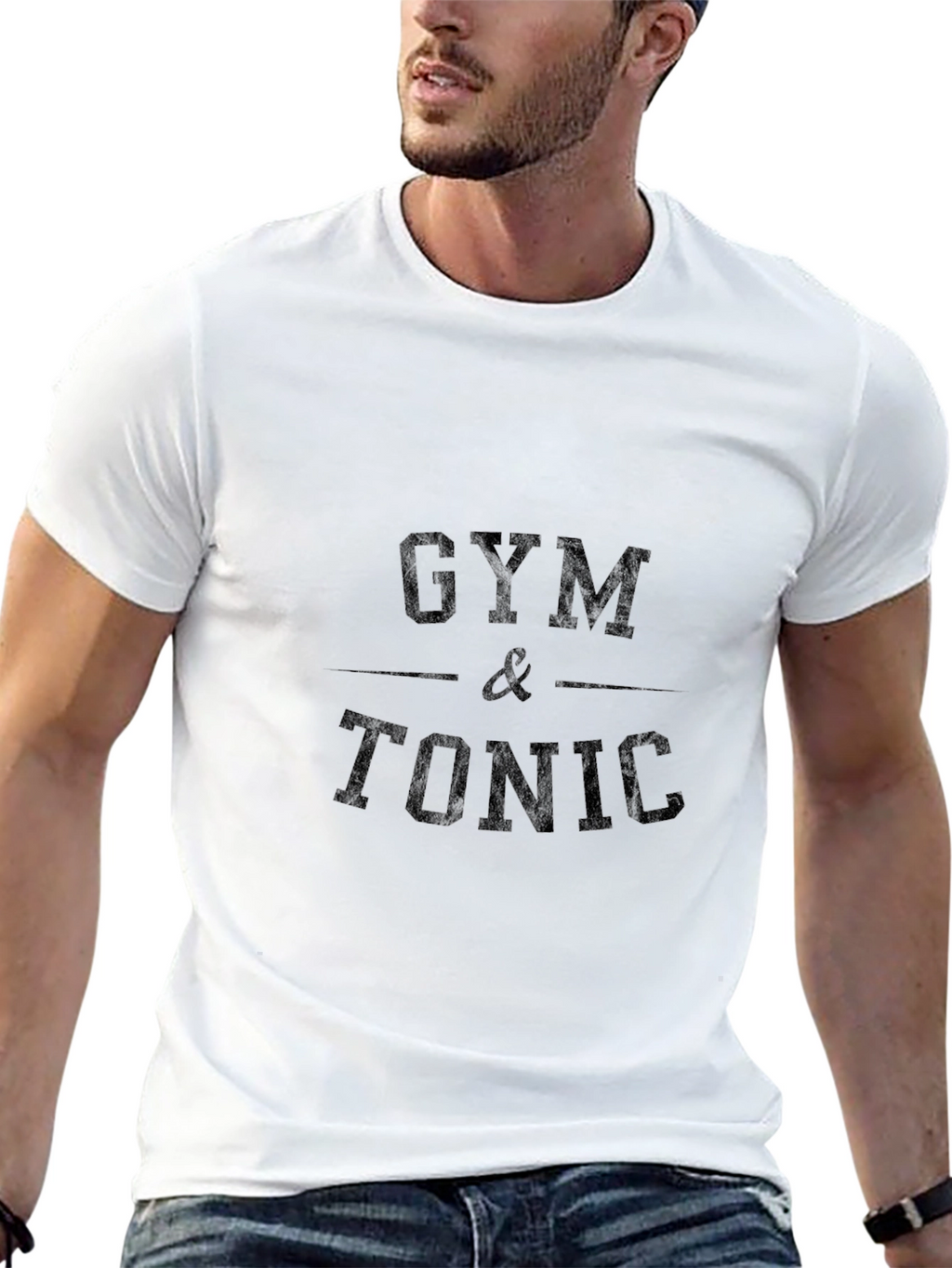 Gym & Tonic Black Graphic T-Shirt