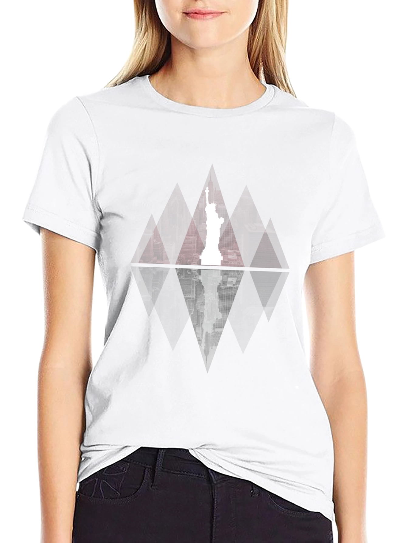 Statue of Liberty Geometric Graphic Tee
